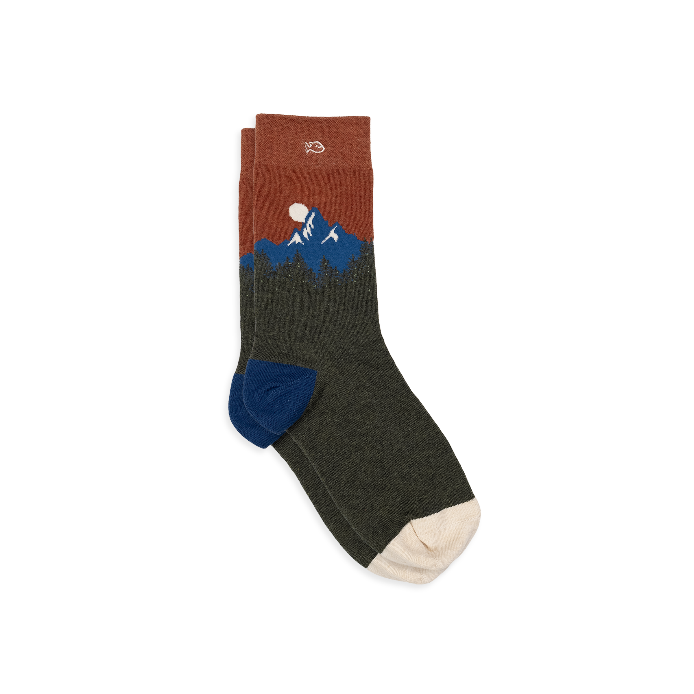 Combed Cotton Socks with Patterns BILLYBELT Green