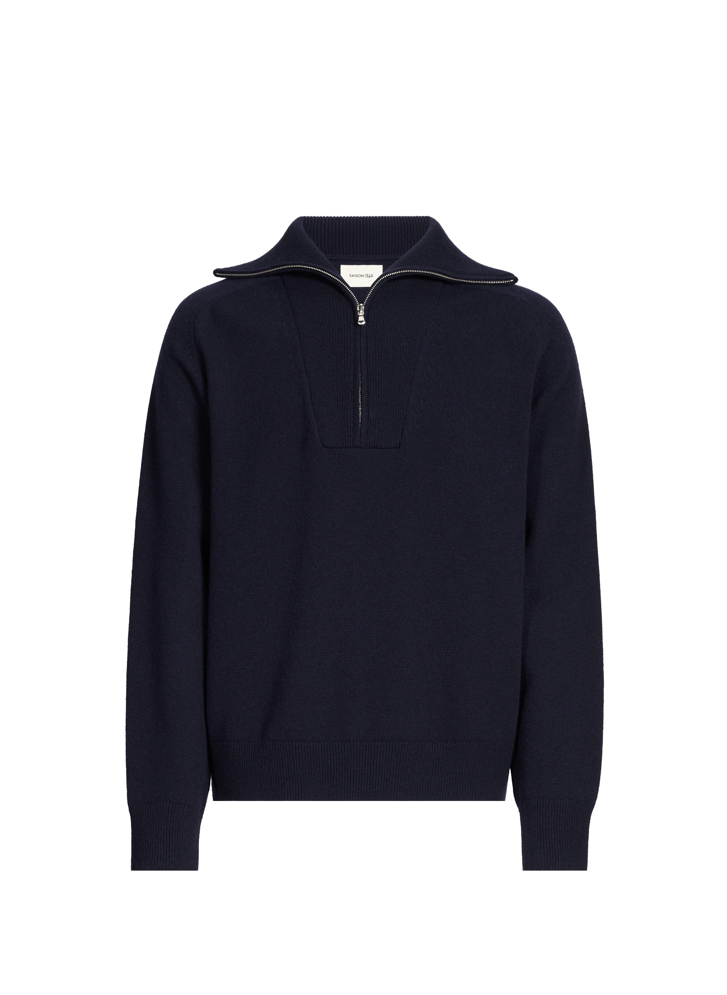 High-neck wool sweater SAISON 1865 Blue