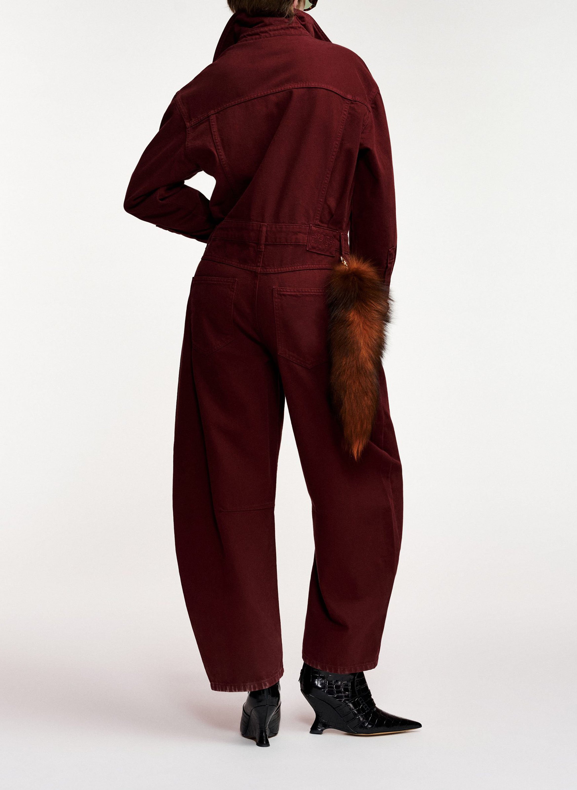 Combinaison barrel en coton bio ESSENTIEL ANTWERP Rouge