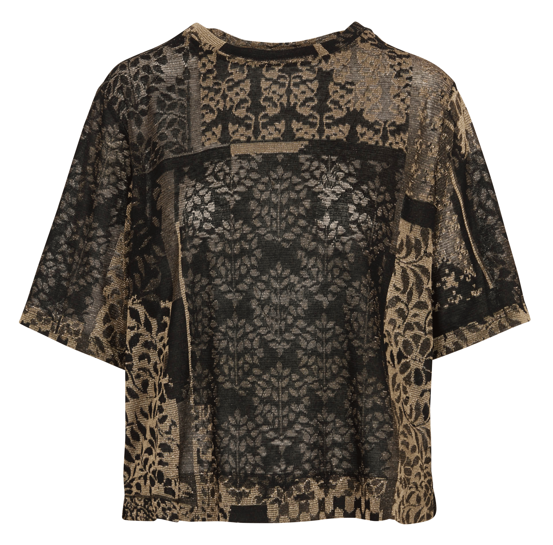 Oversized metallic crew-neck sweater MOMONI Black