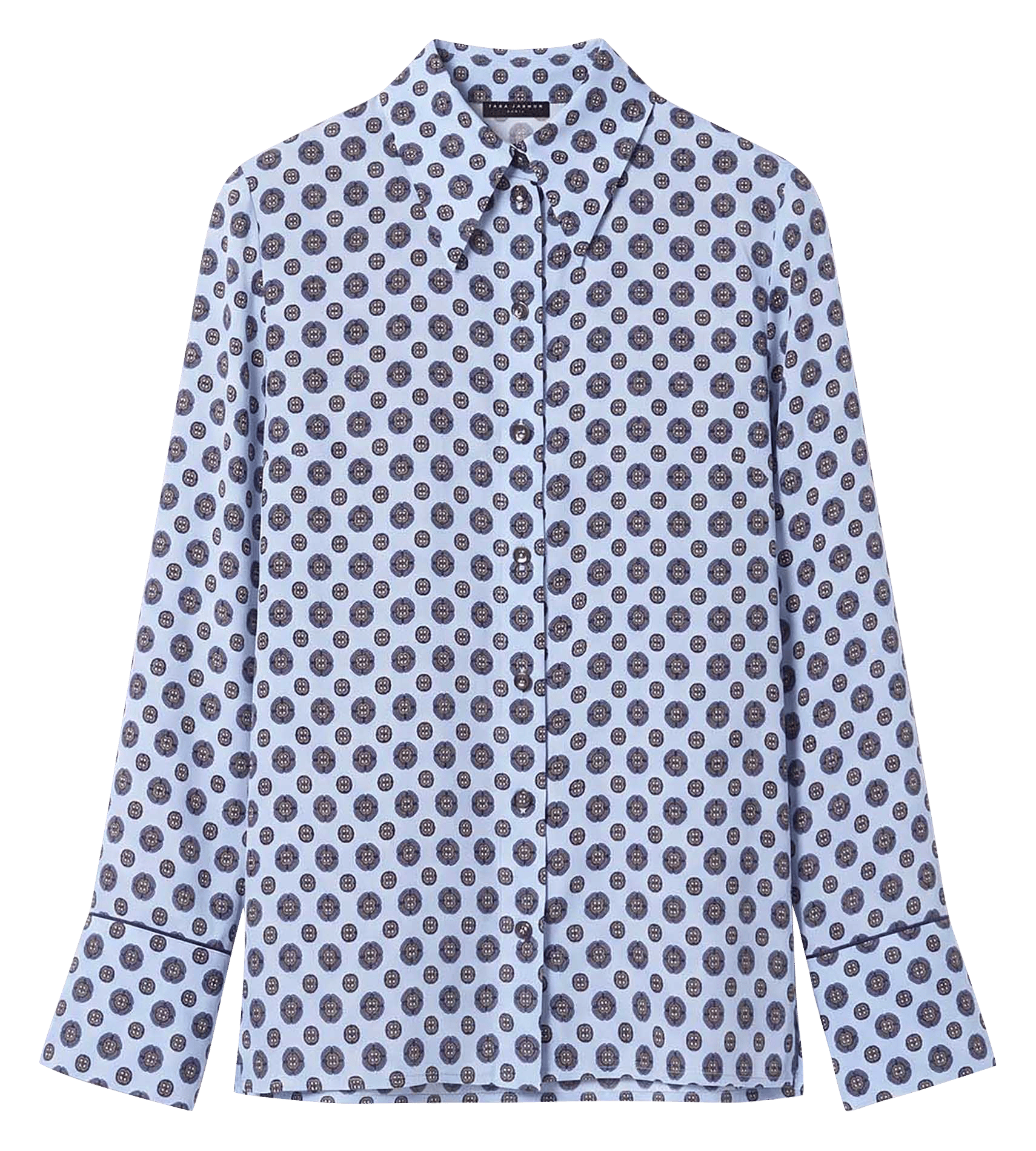 Gerade geschnittene Bluse mit Print TARA JARMON Blau