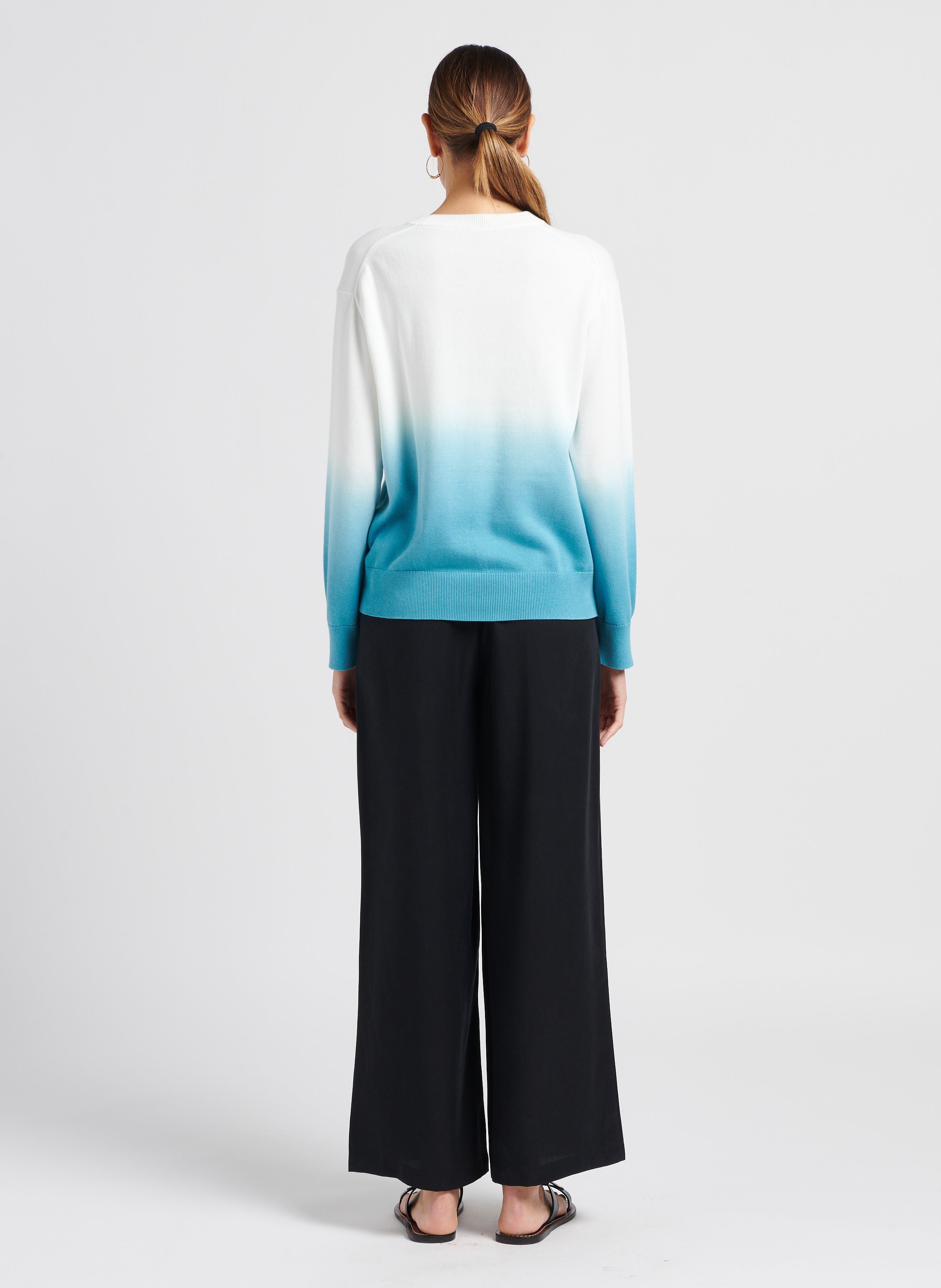 Pull col rond dégradé fondu en coton  PAUL SMITH Bleu