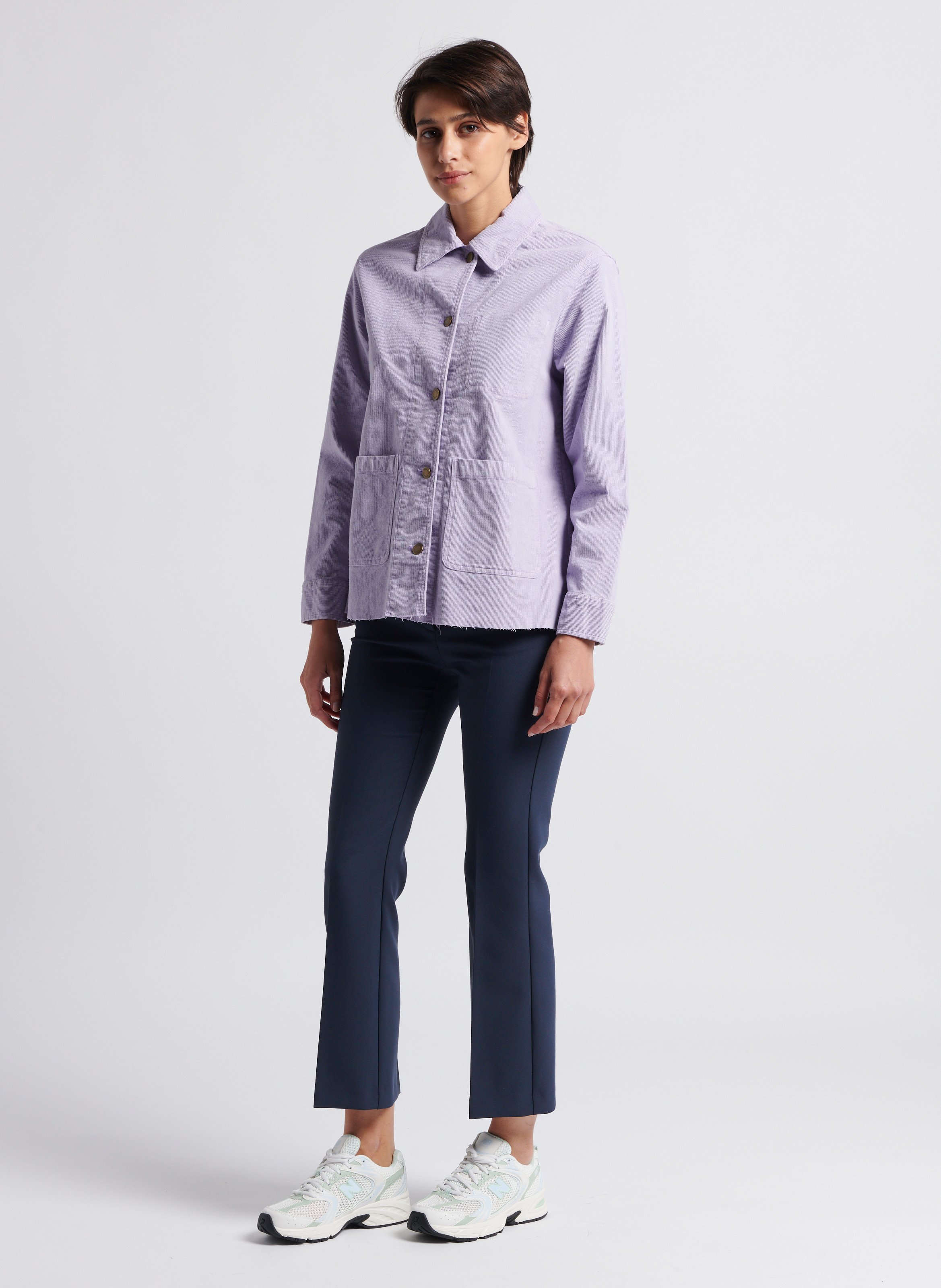 Chemise col classique en coton mélangé  MAX&Co. Violet