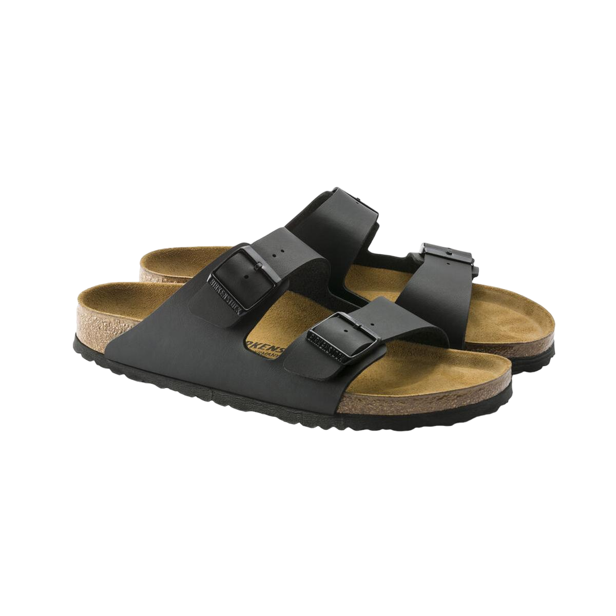 Faux leather sandals Black