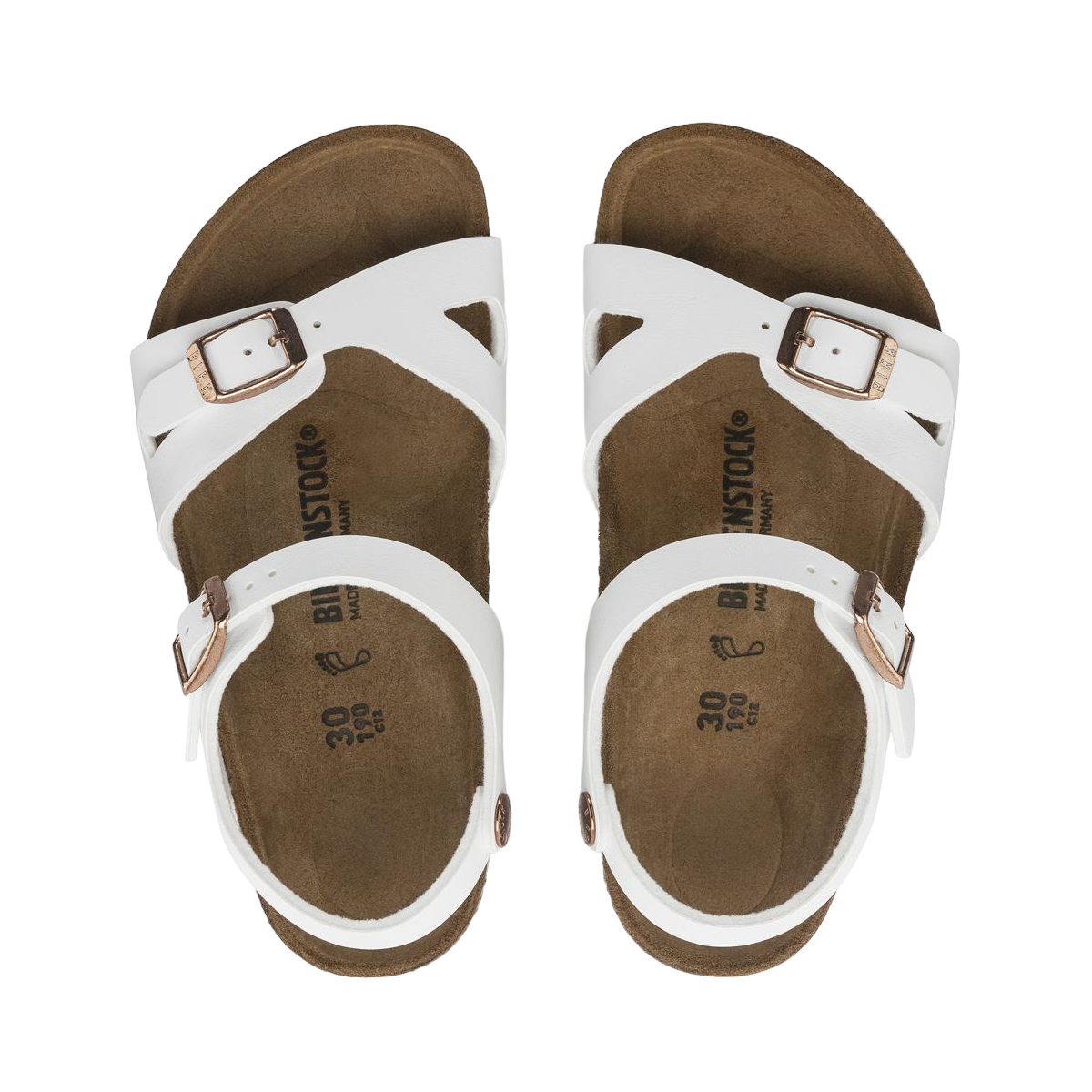 Faux leather sandals BIRKENSTOCK White