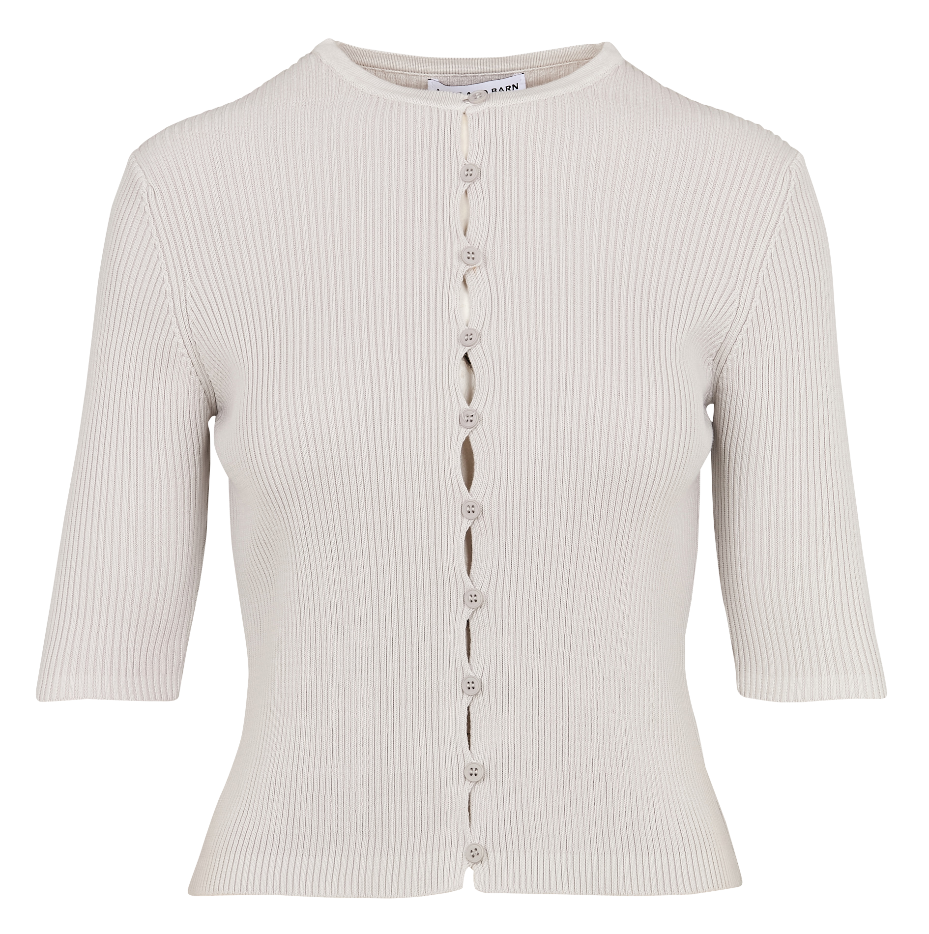 Gilet droit côtelé en coron ATTIC AND BARN Blanc