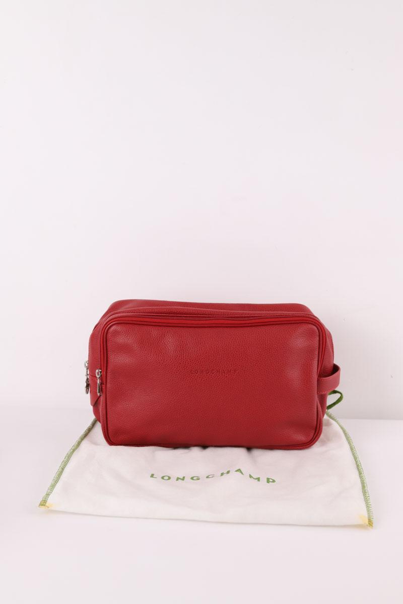 Pochette en cuir LONGCHAMP - Seconde Main Rouge