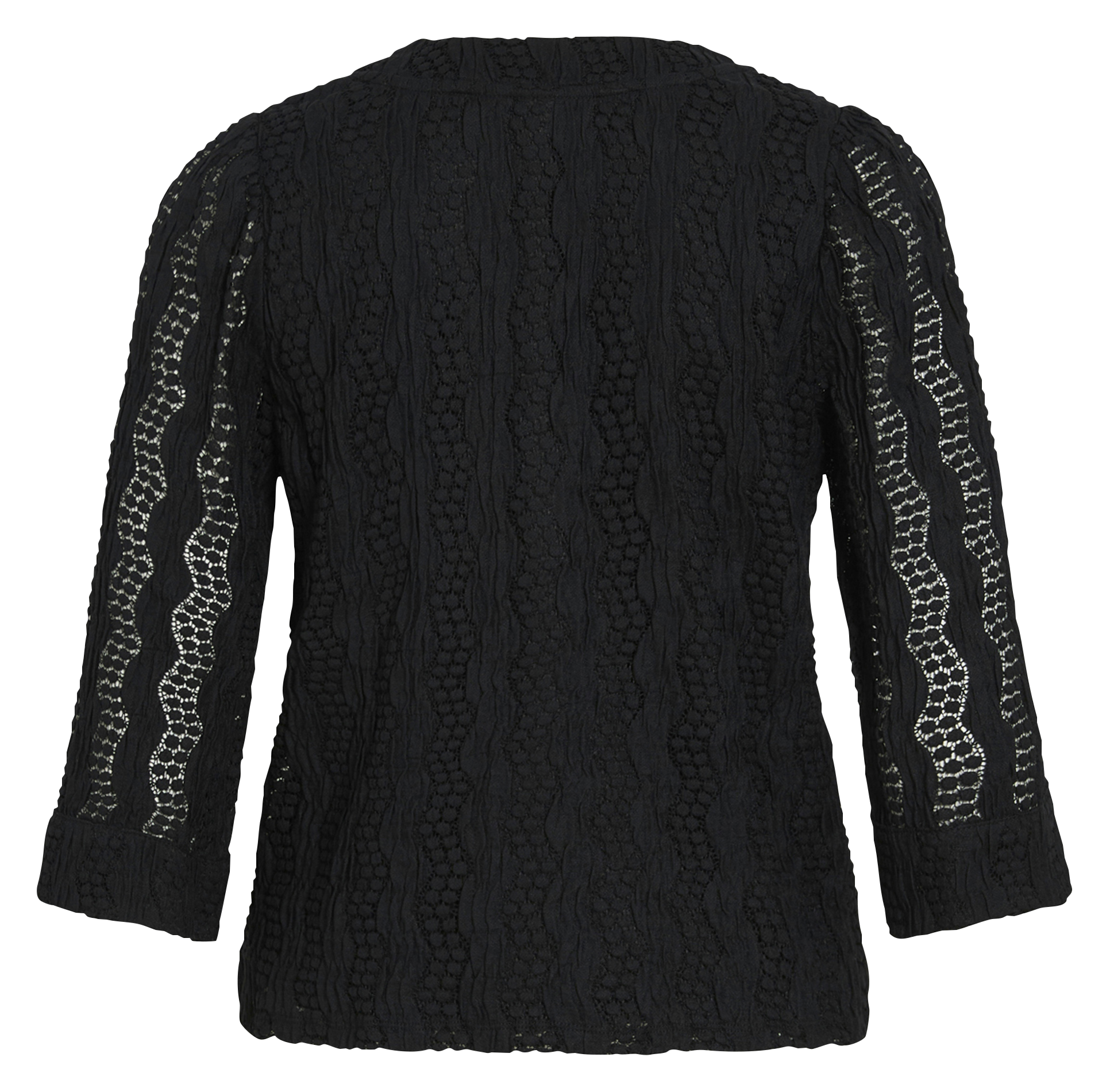 Ribbed cotton-blend V-neck cardigan VILA Black