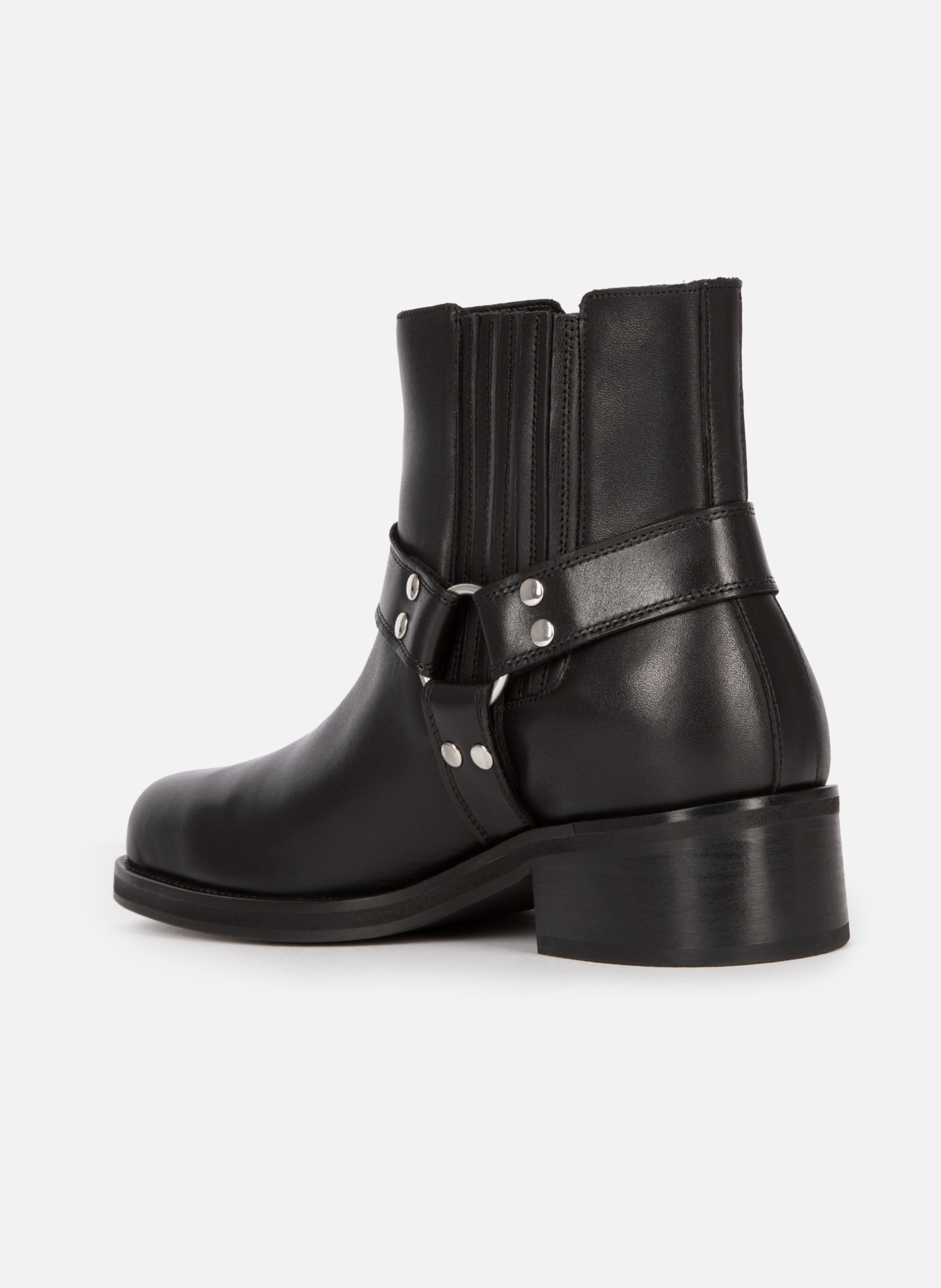 Ankle boots with leather straps THE KOOPLES Black