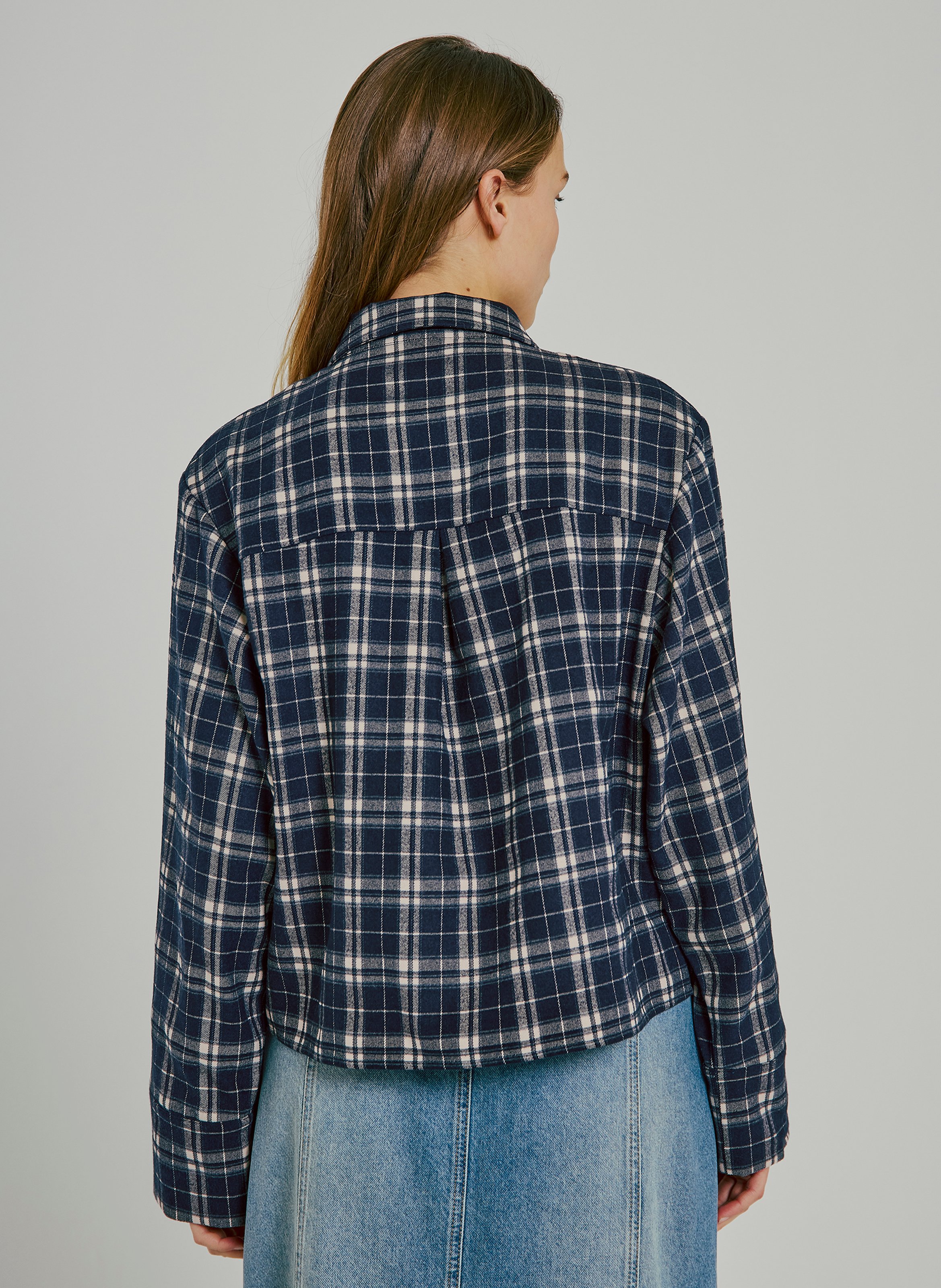 Blouse with classic collar NORR Blue