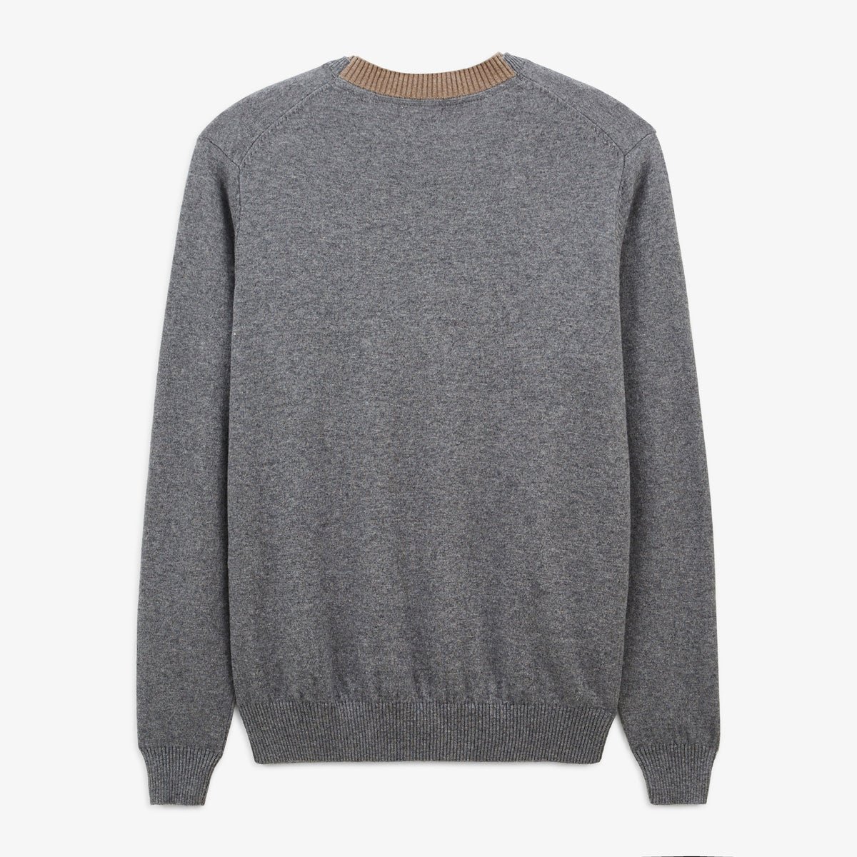 Double contrast collar sweater SERGE BLANCO Grey
