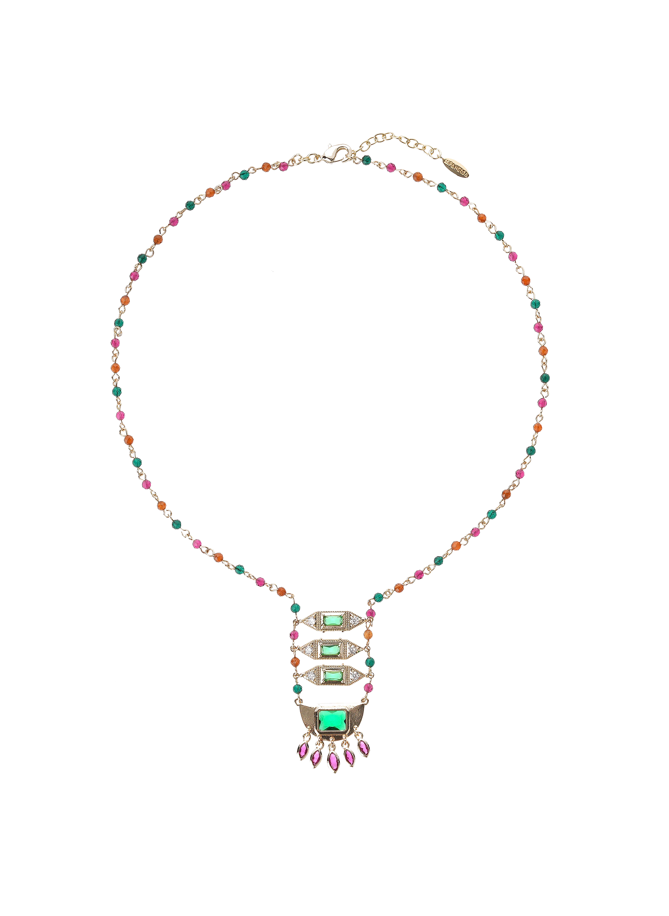 Collier chaîne avec perles HIPANEMA Green