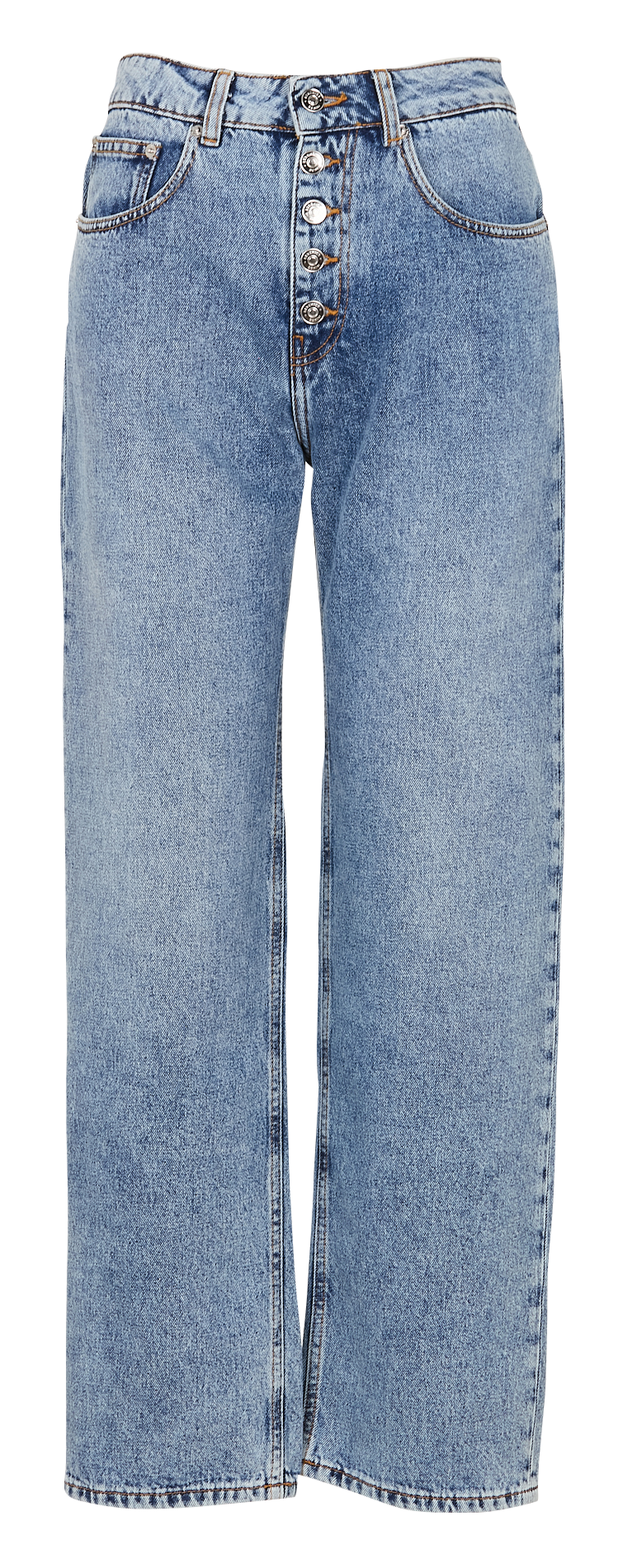 Jean taille haute droit délavé BERENICE Bleu