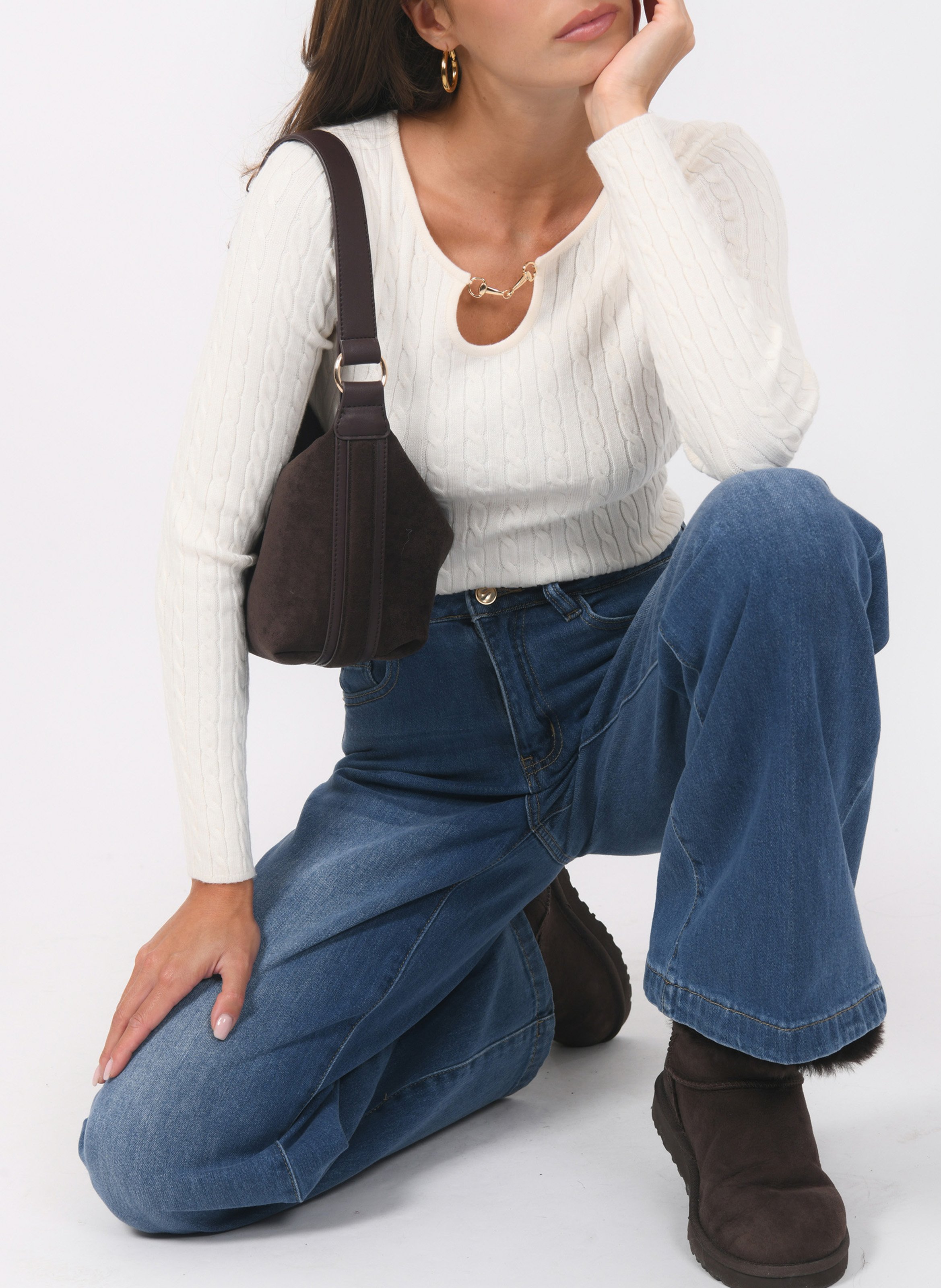 Pull col bateau  KOOKAI Blanc