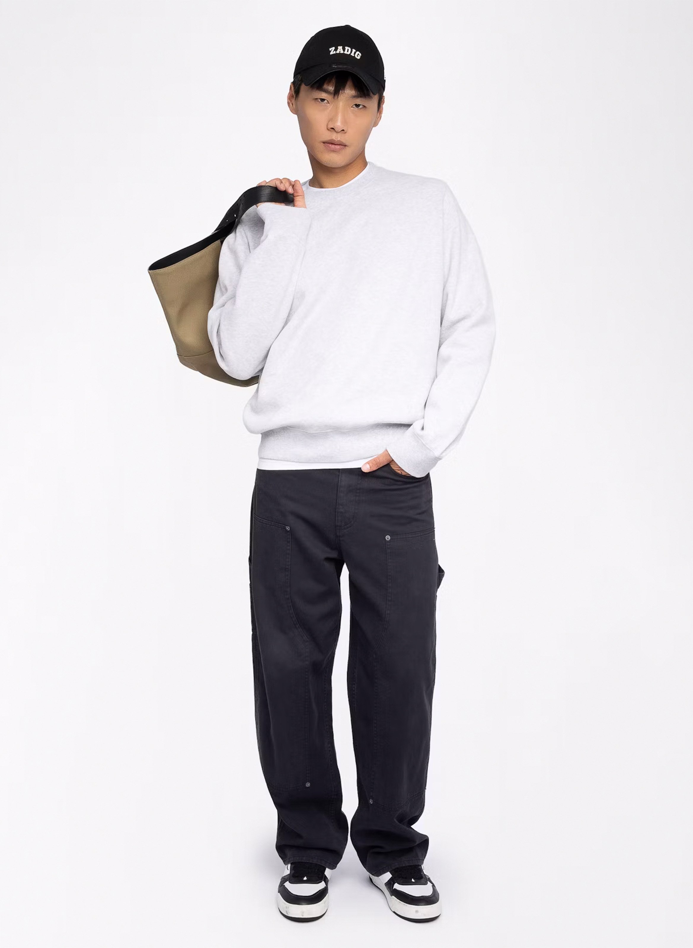 Sweat col rond en coton mélangé ZADIG&amp;VOLTAIRE Gris