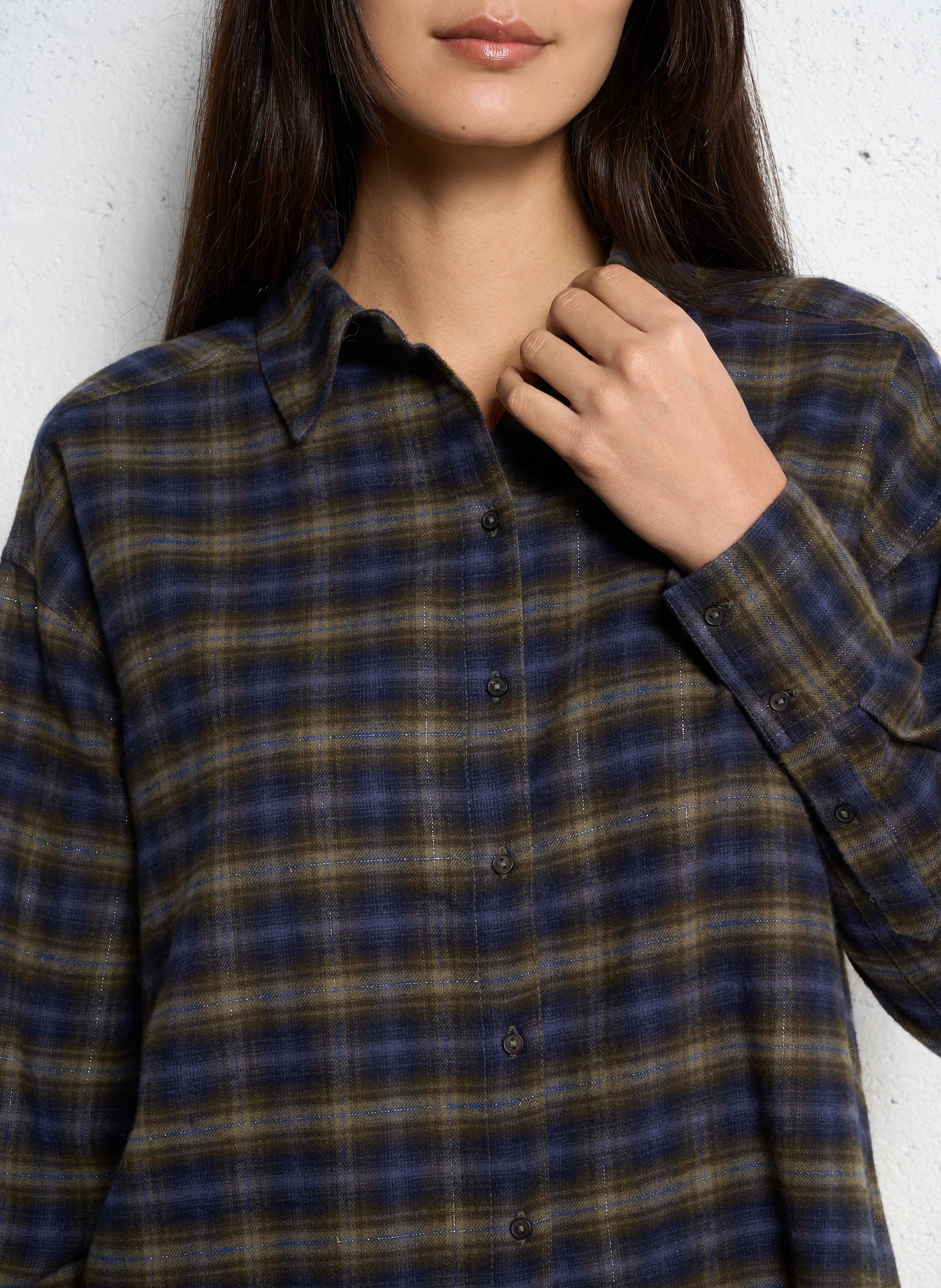 Chemise col classique en coton SUD EXPRESS Vert