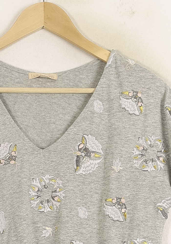 Tommy Badge T-shirt LOUISE MISHA - Seconde Main Grey