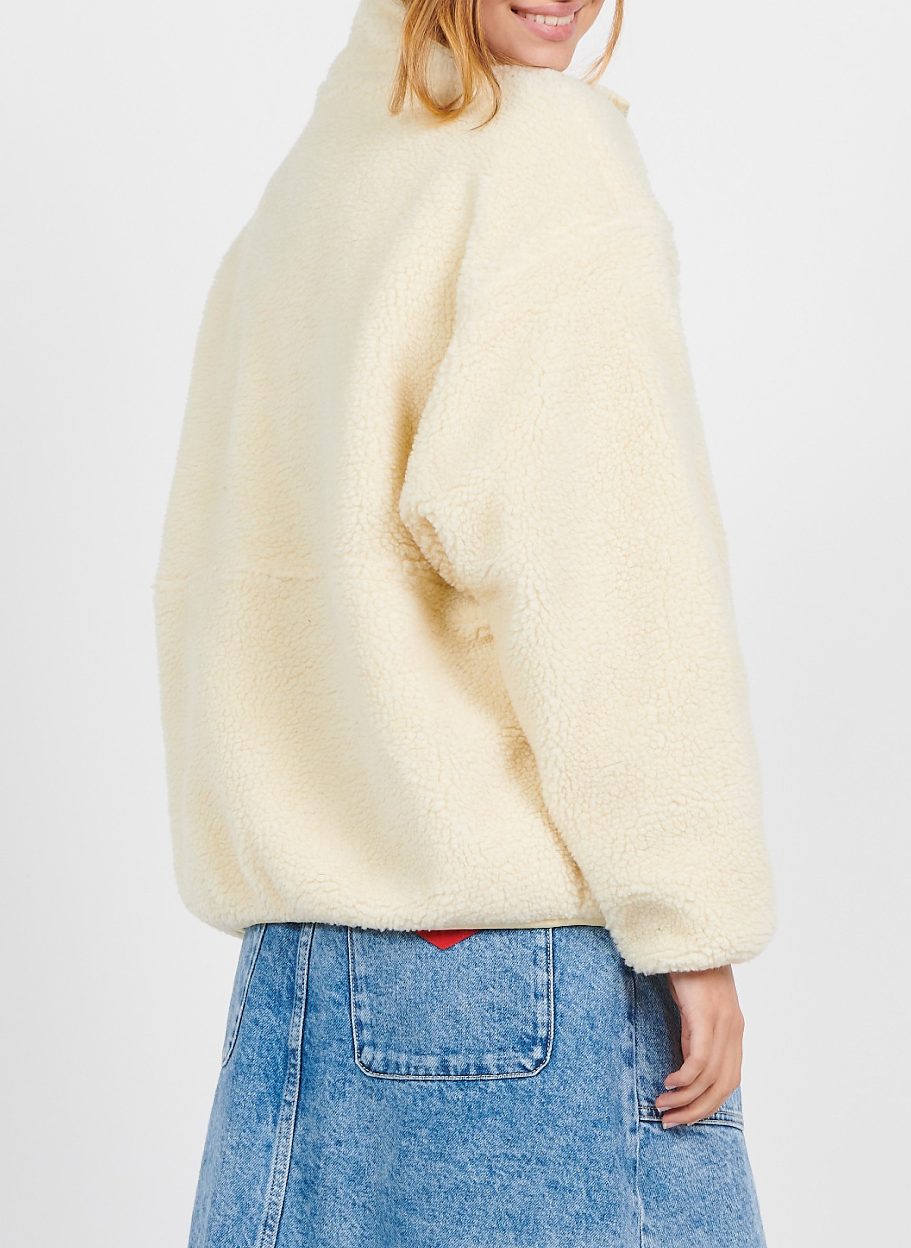 Fleecejacke mit Reißverschluss AMERICAN VINTAGE Beige