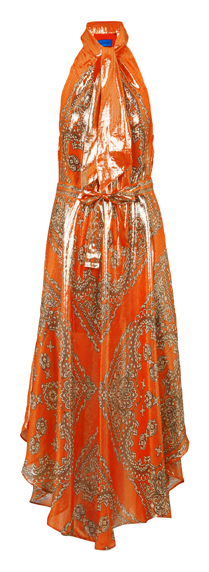 Robe col V imprimée métallisées MES DEMOISELLES Rouge