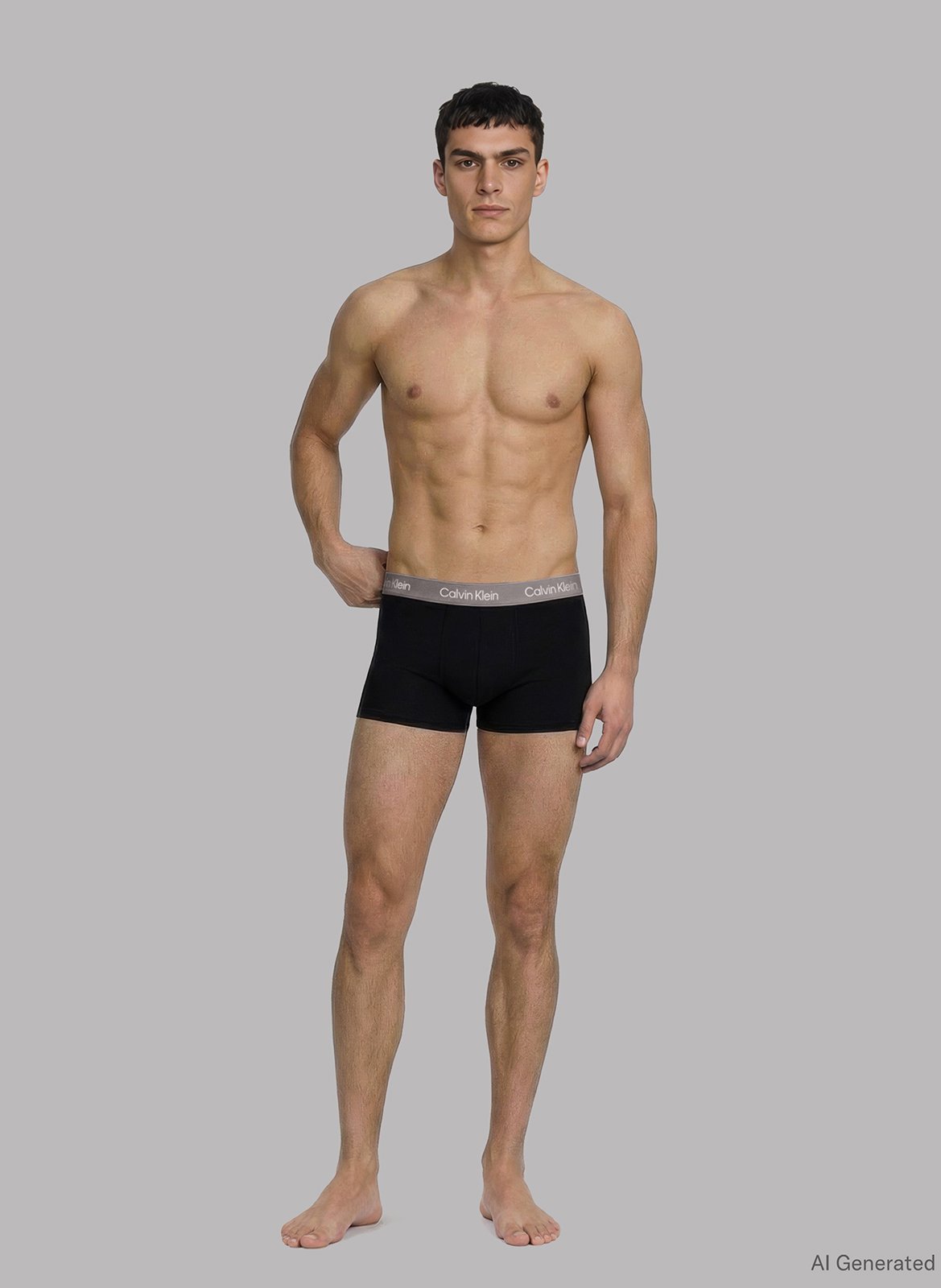 DIM Powerful pack of three cotton boxer shorts CALVIN KLEIN UNDERWEAR Khaki