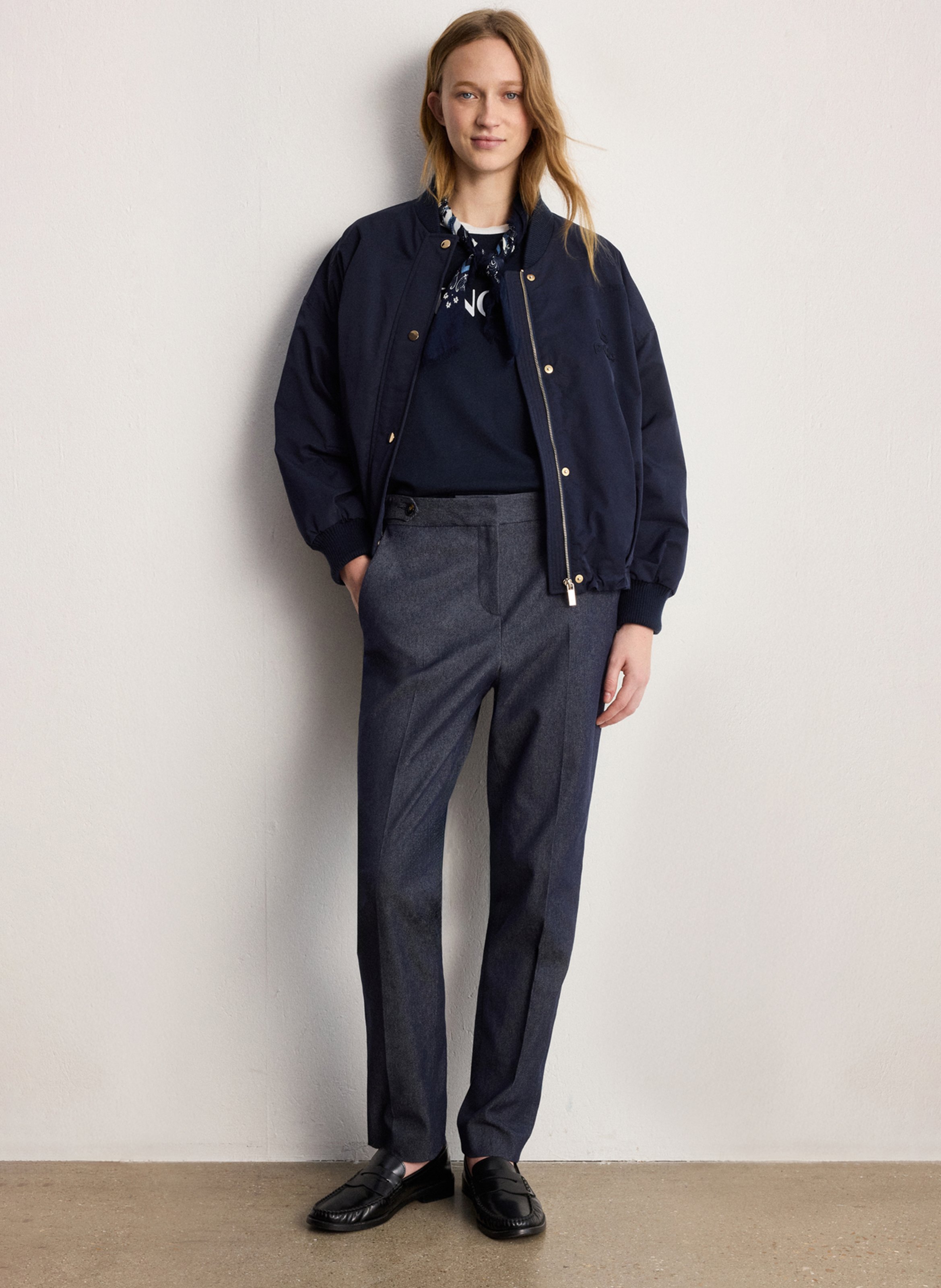 Bobhoedje - katoenblend PABLO Blauw