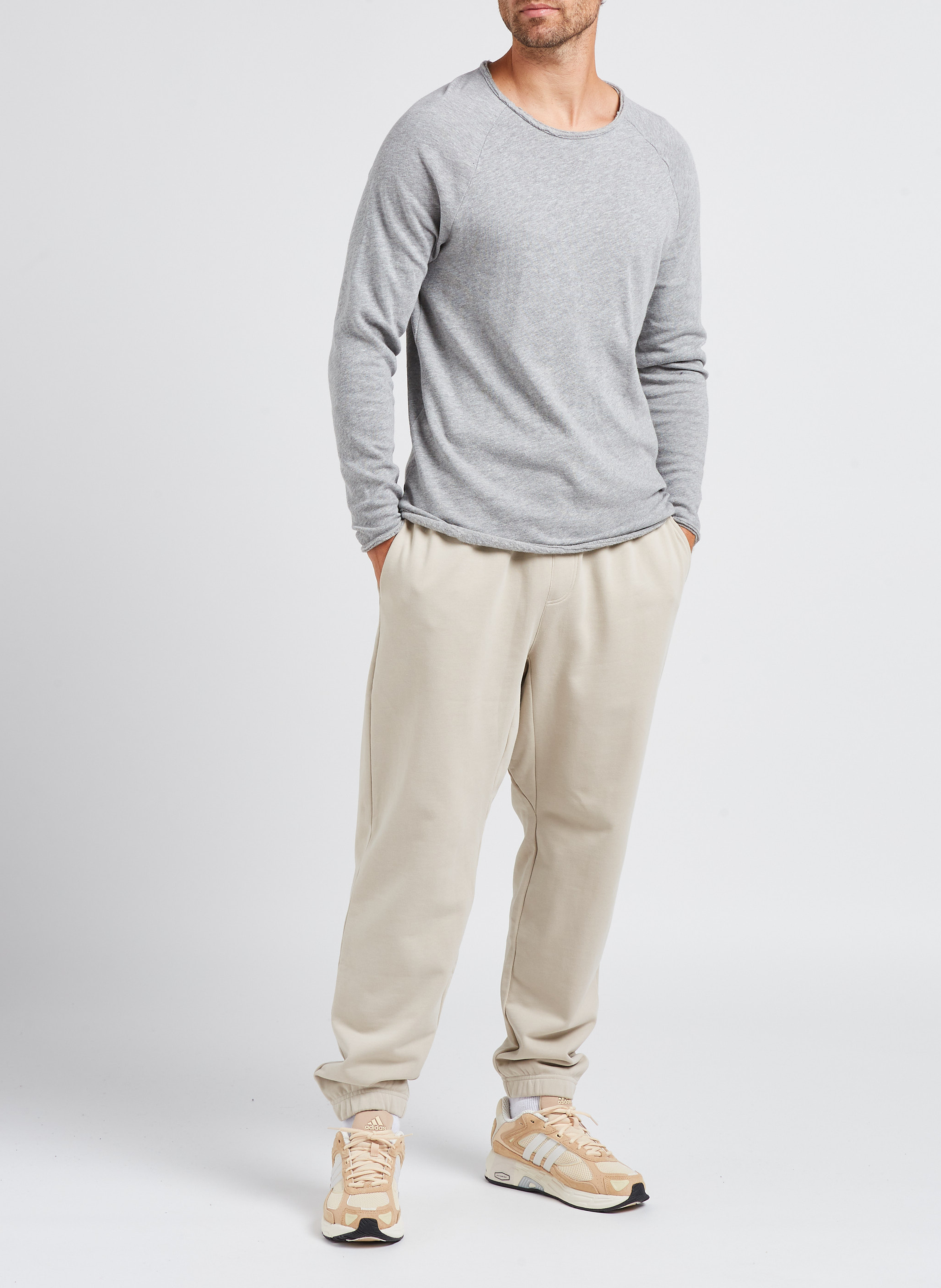 Jogging large en coton ARMANI EXCHANGE Beige