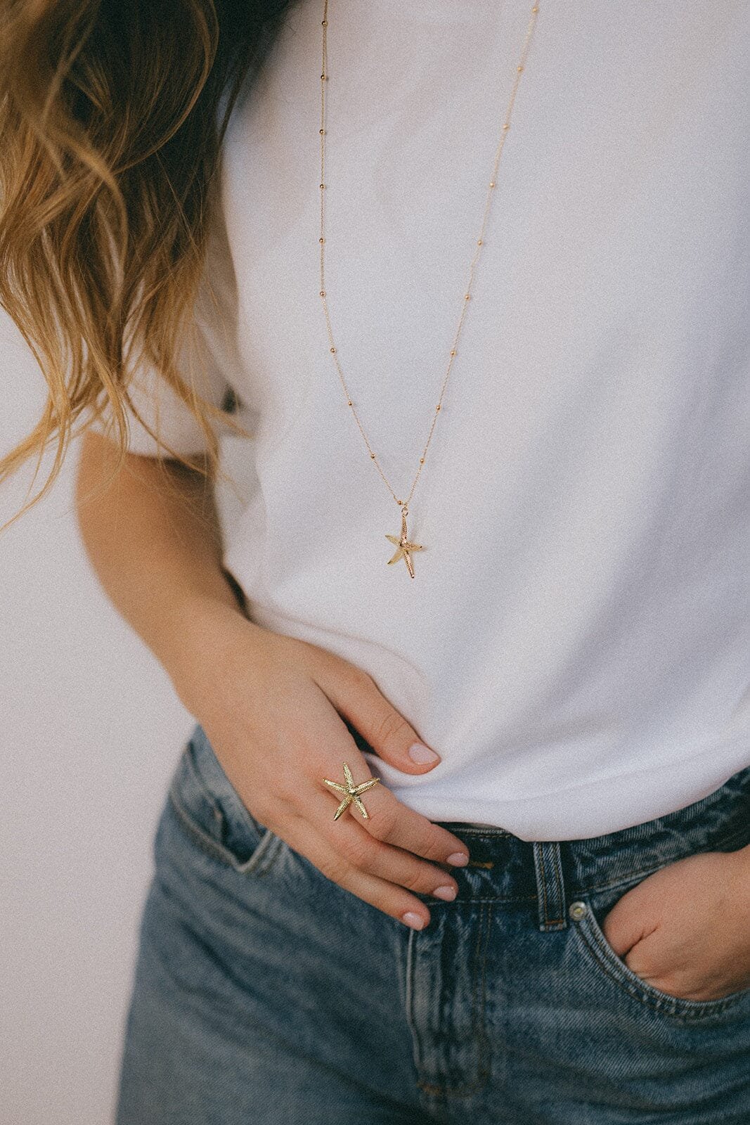 Maxi gold plated star ring MONSIEUR SIMONE Golden