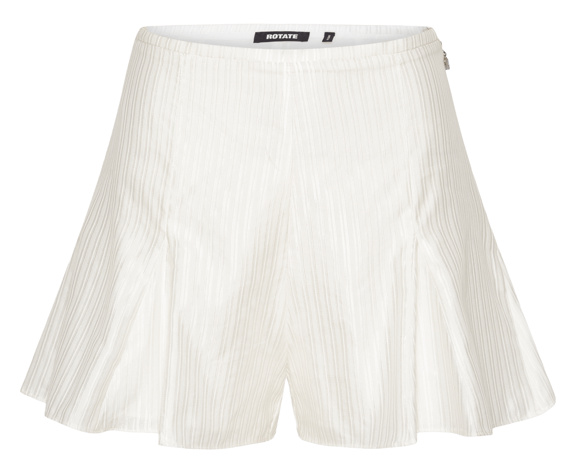 Short fluide à rayures ROTATE Blanc