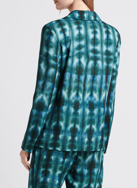 Blazer droit imprimé abstrait PLEASE Bleu