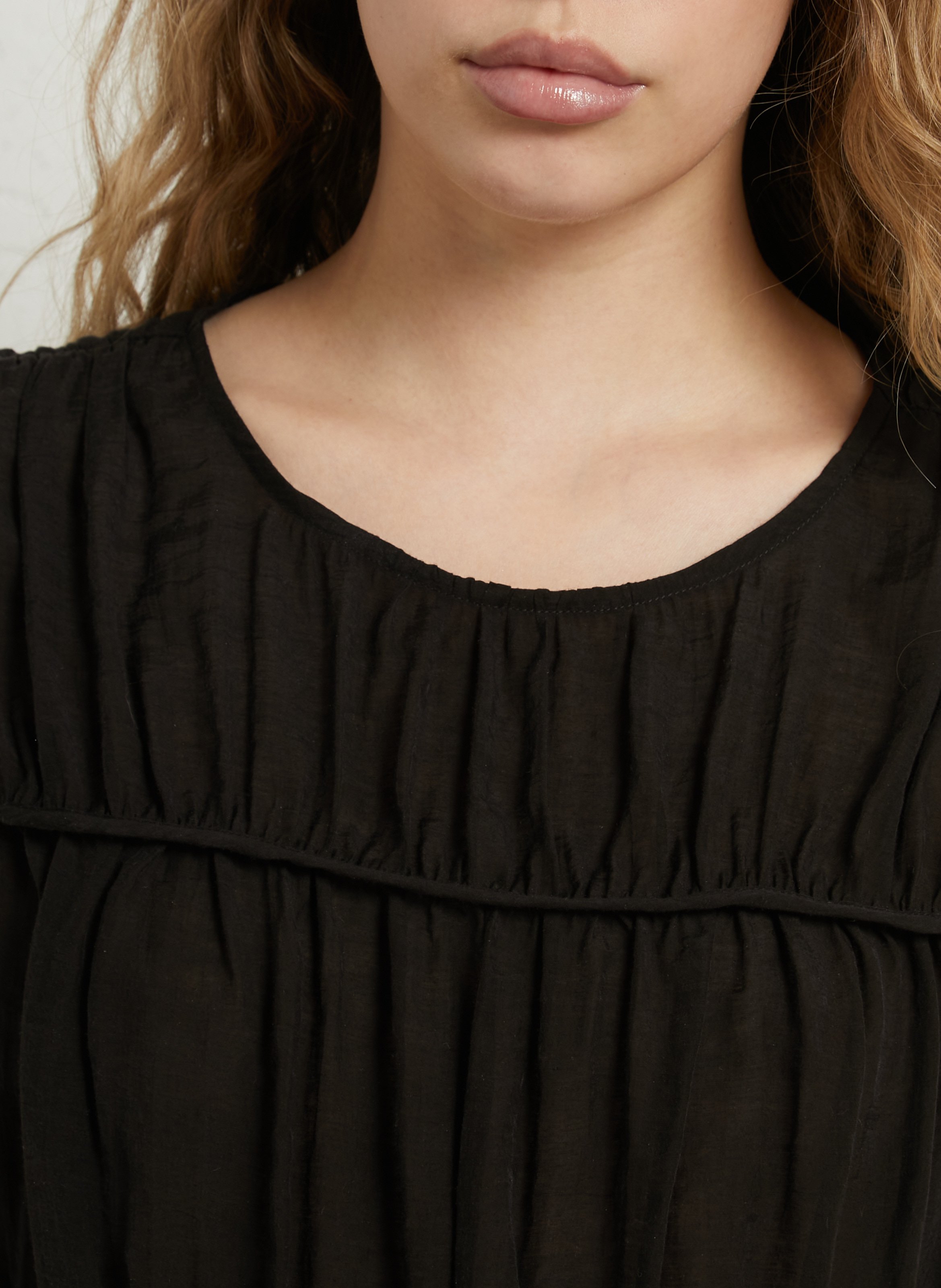 Rundhalsausschnitt-Top DES PETITS HAUTS Schwarz