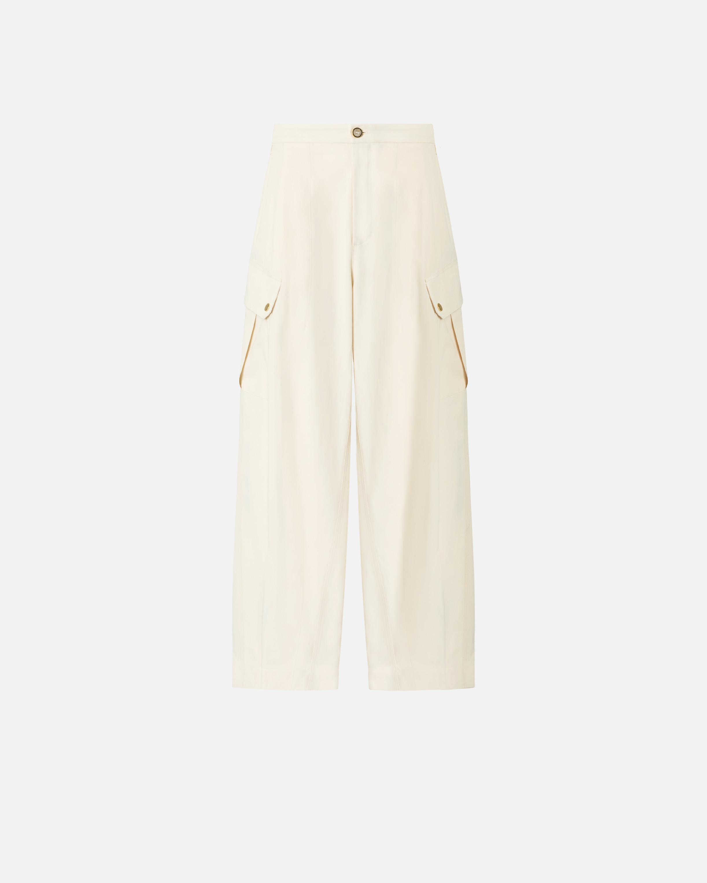 Pantalon fluide en coton PINKO Beige