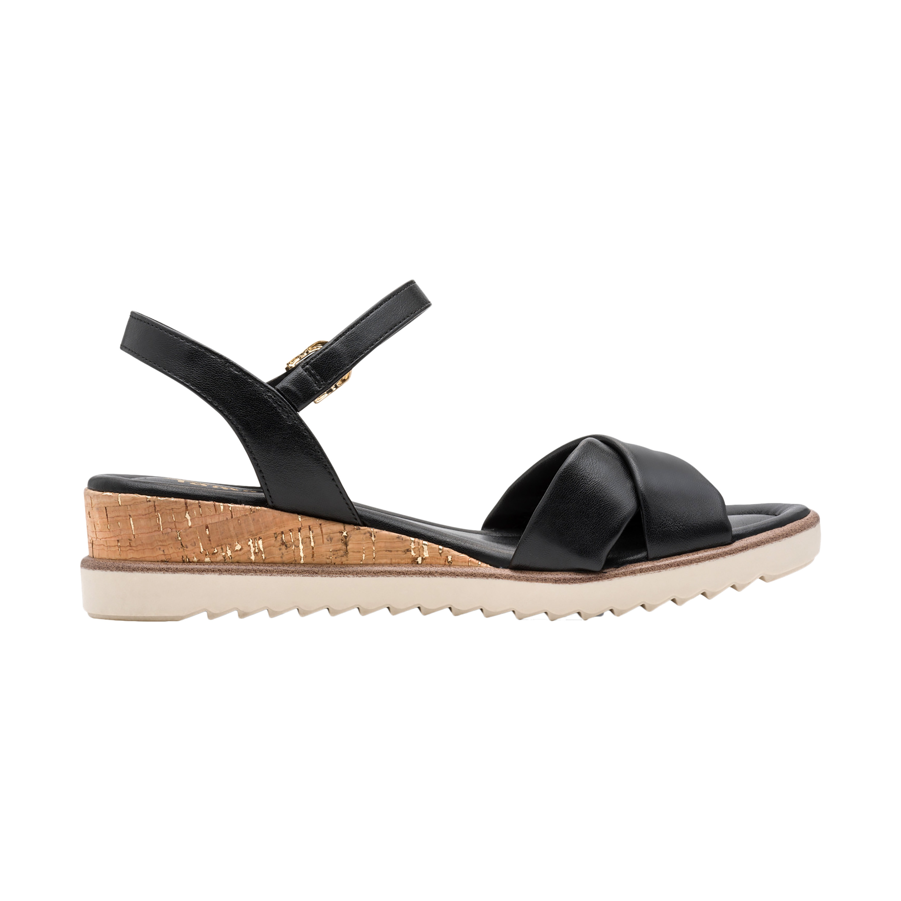 Sandales compensées à brides TAMARIS Noir