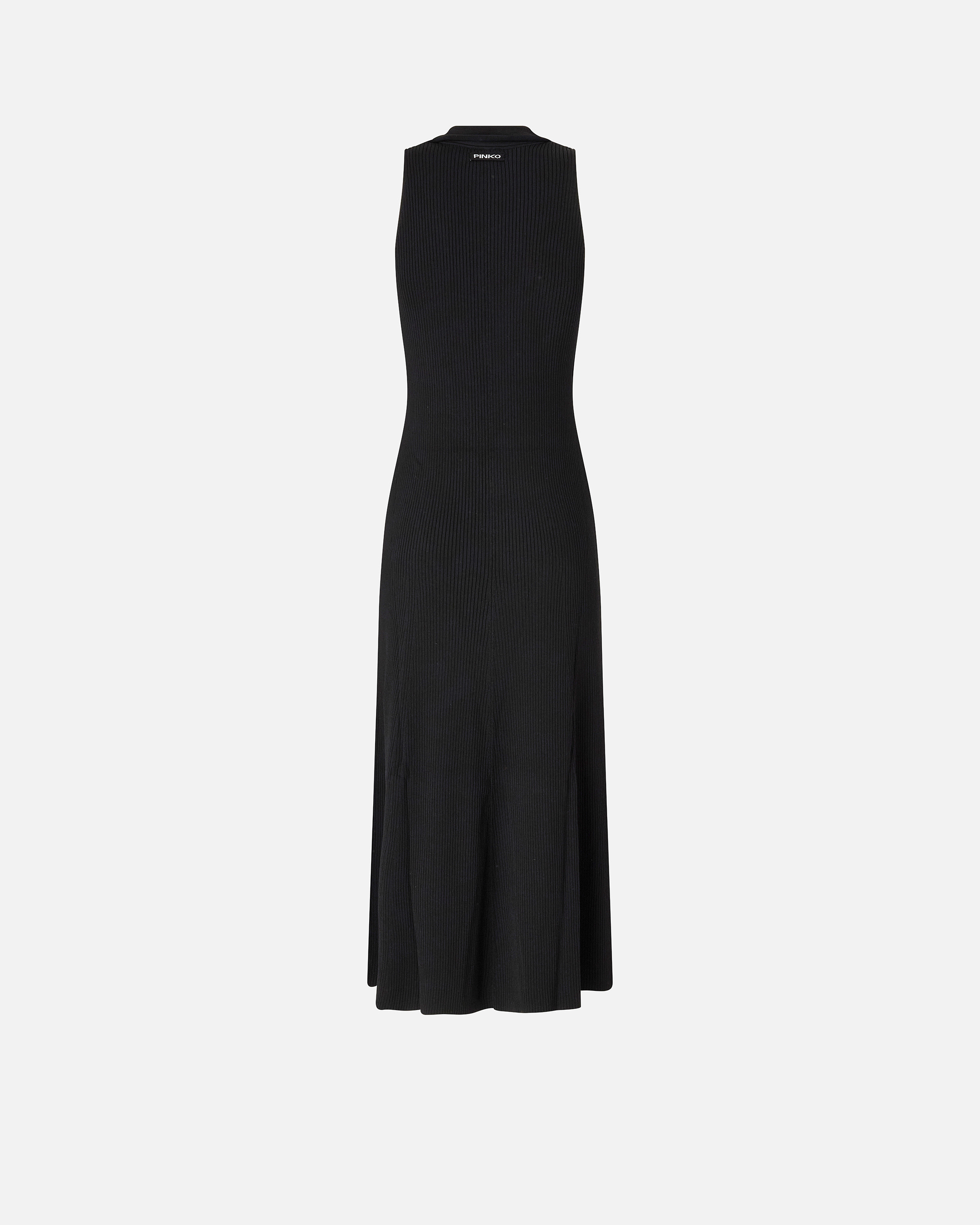 Robe longue côtelée à col façon bandana PINKO Noir