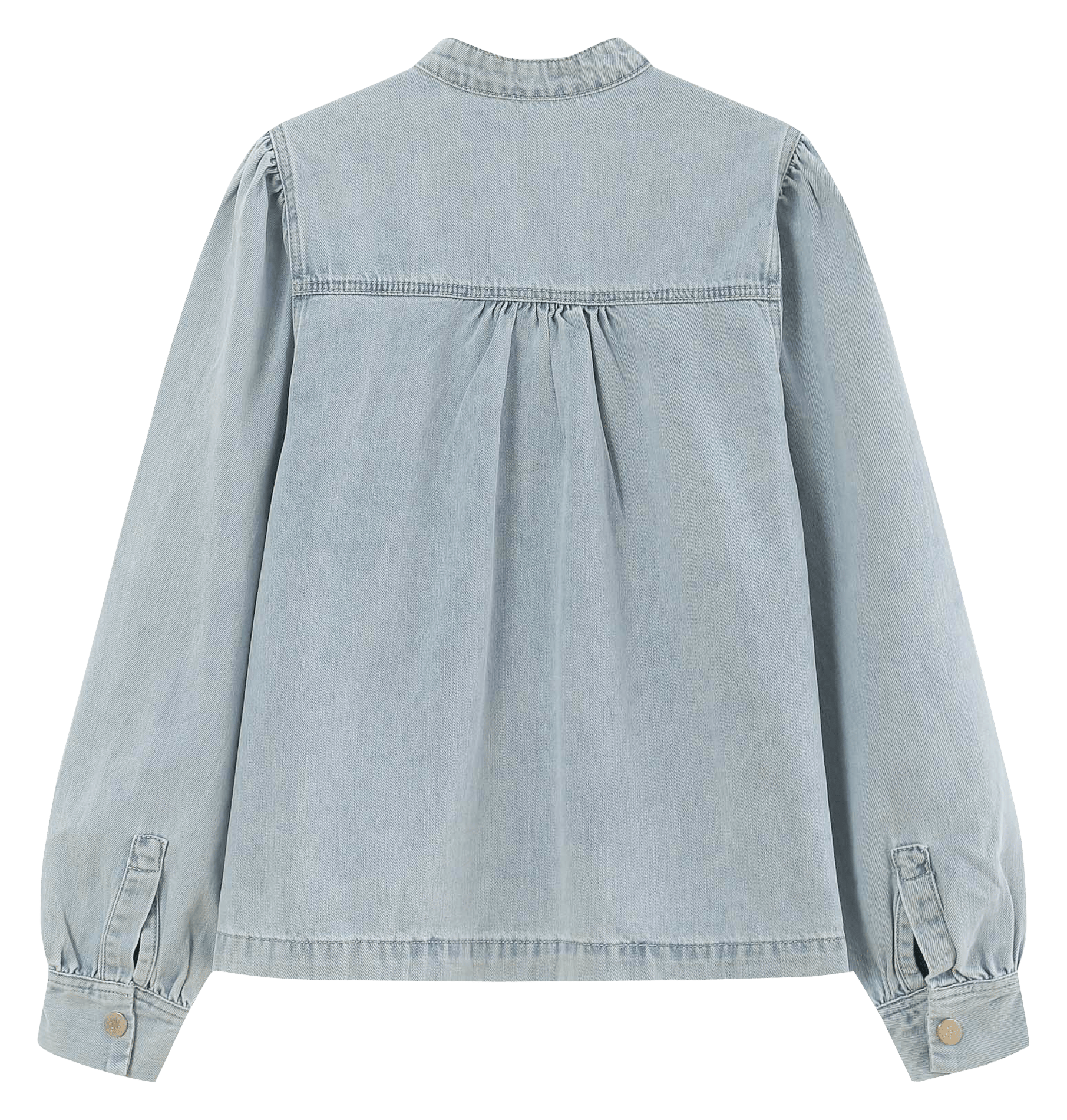 Blouse oversize col V en coton mélangé GRACE ET MILA Bleu
