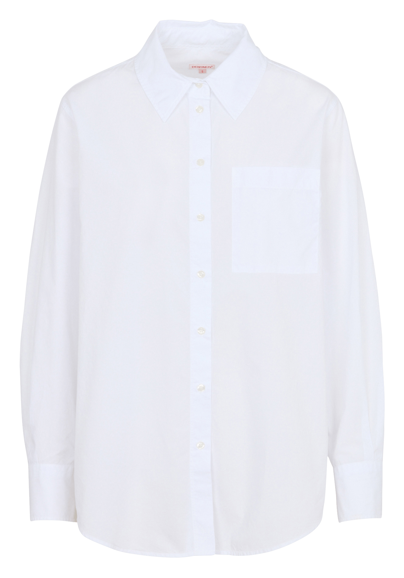 Cotton T-shirt with polo collar BENSIMON White