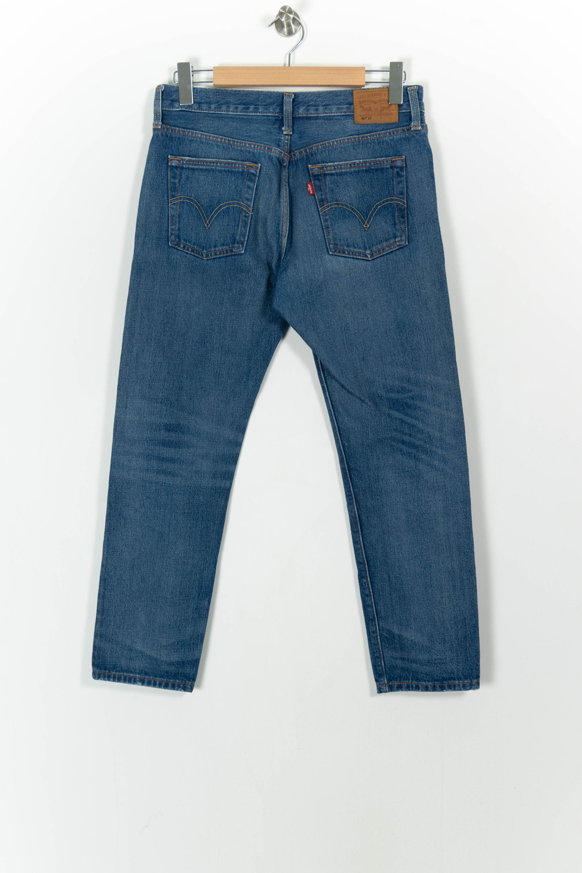 Cropped slim jeans with studs LEVI'S - Seconde main Blue