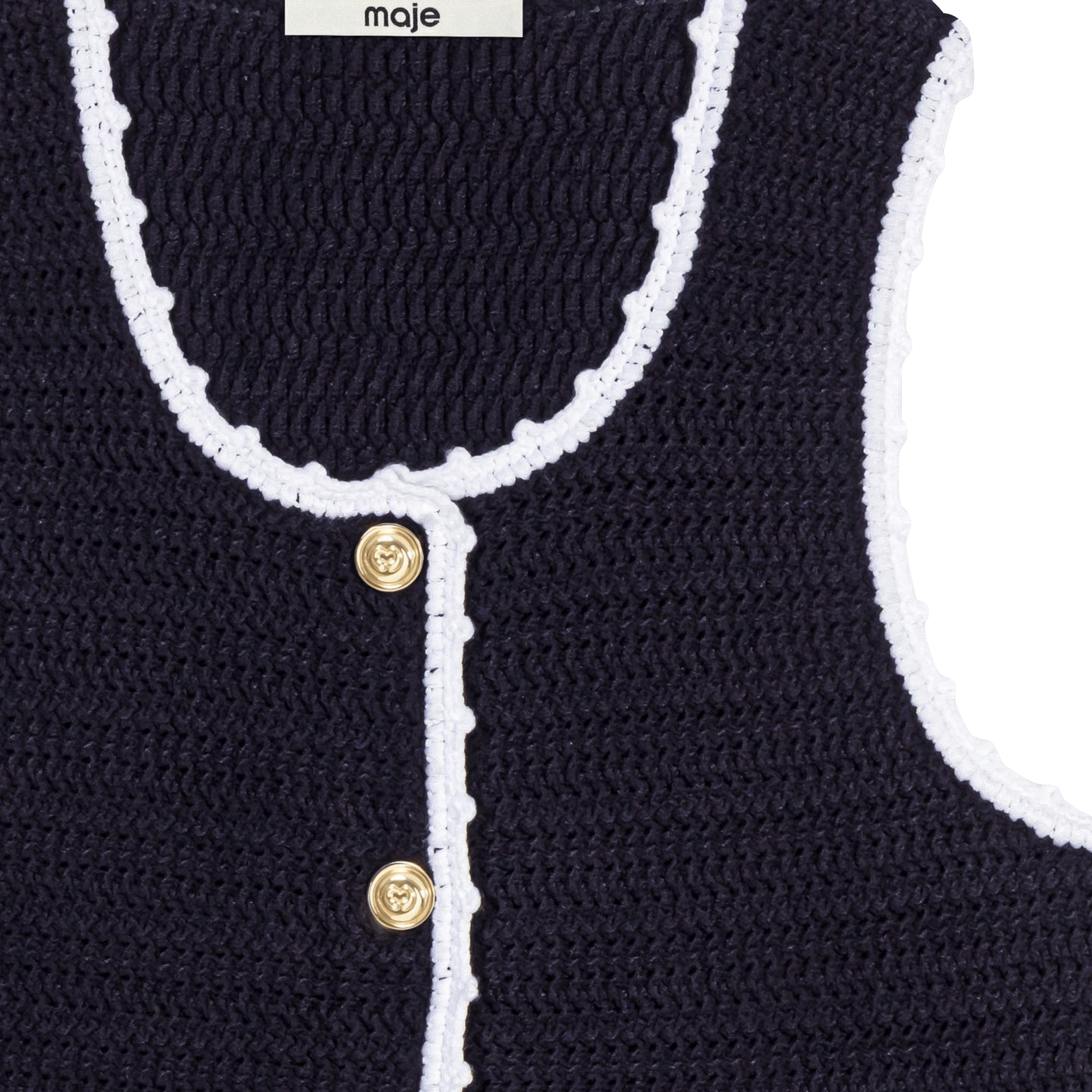 Top ajustée en maille  MAJE Bleu