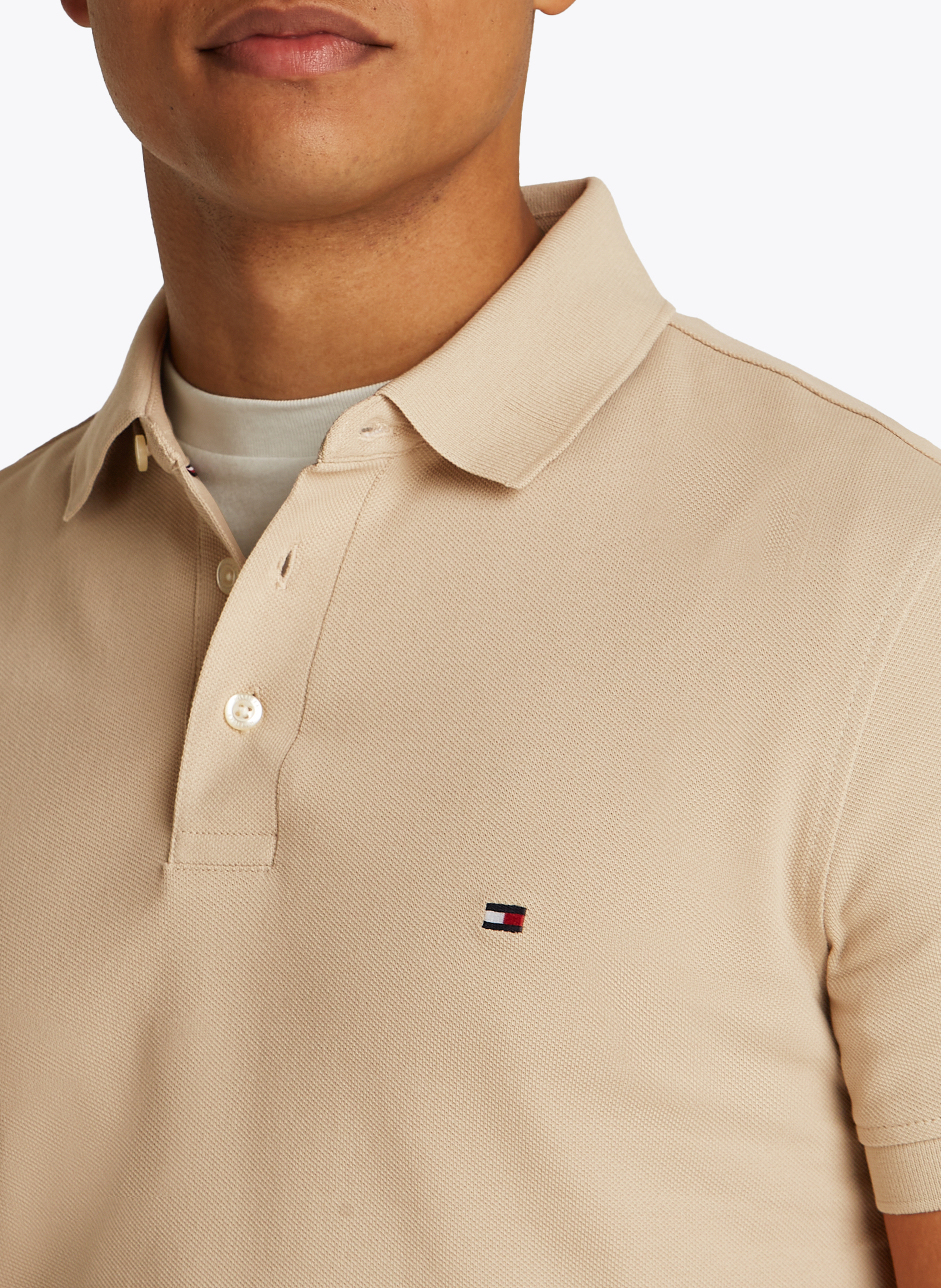 Slimfit-Poloshirt aus Bio-Baumwolle TOMMY HILFIGER Khaki