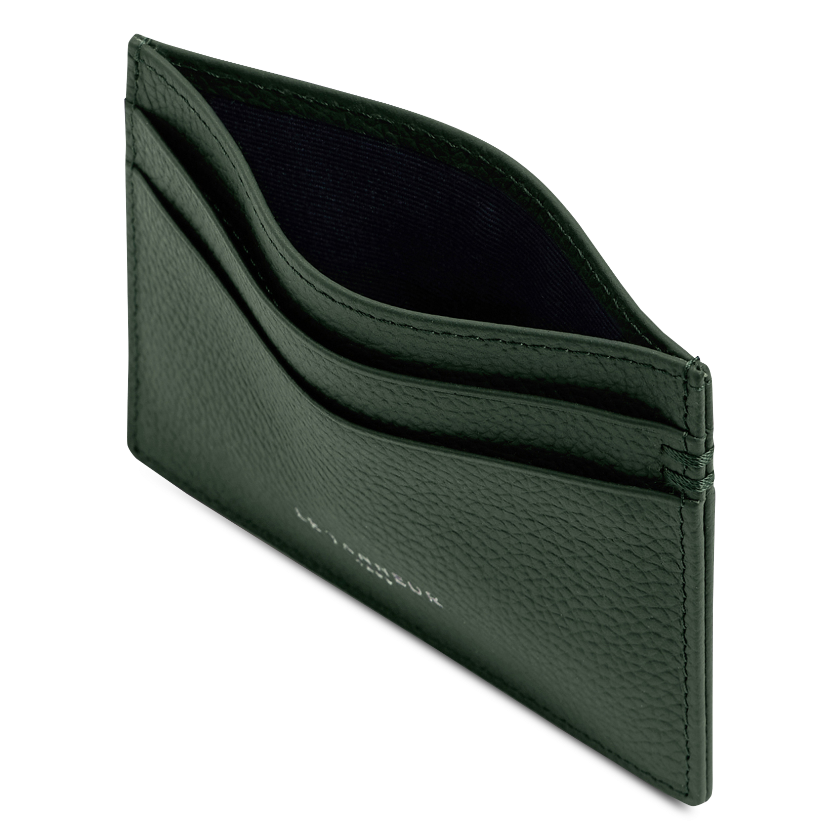 Calfskin leather credit-card holder LE TANNEUR Green