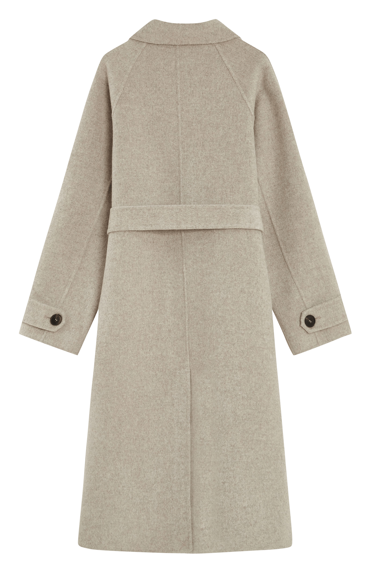 Manteau long ceinturée en laine mélangée  GRACE ET MILA Beige