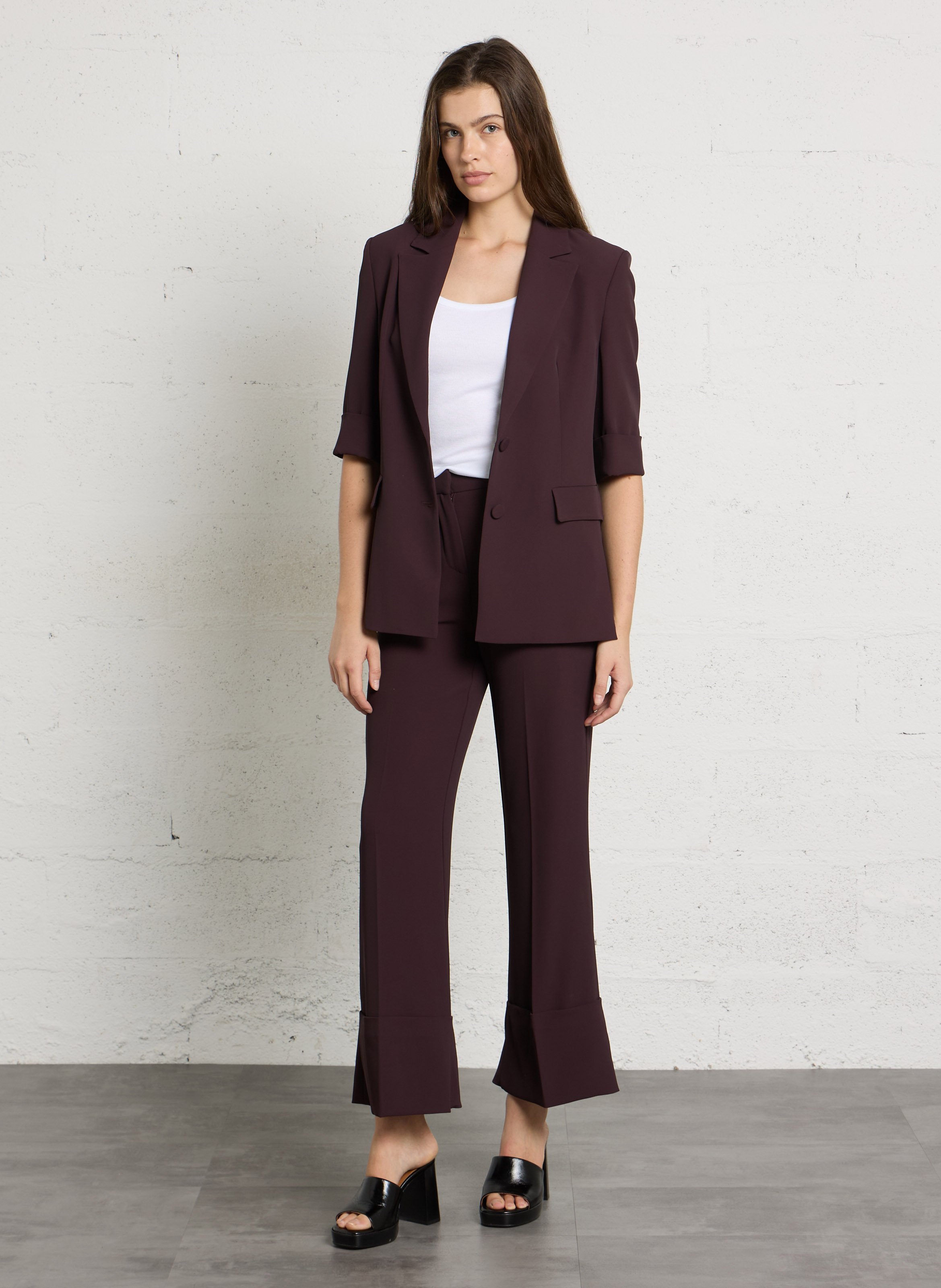 Fitted solid blazer IMPERIAL Black