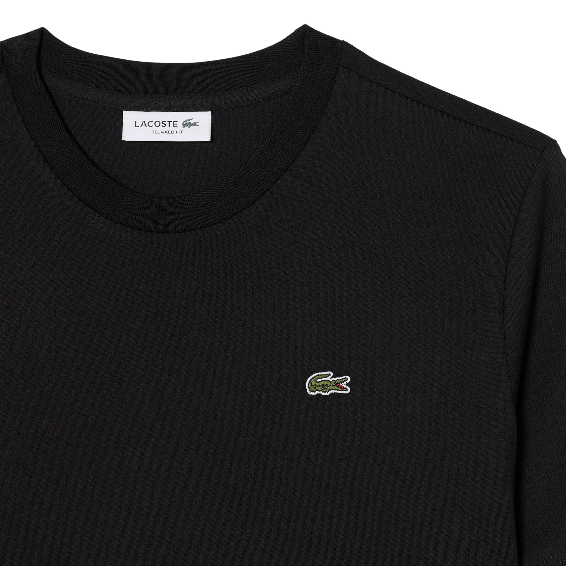 Short-sleeved cotton T-shirt LACOSTE Black