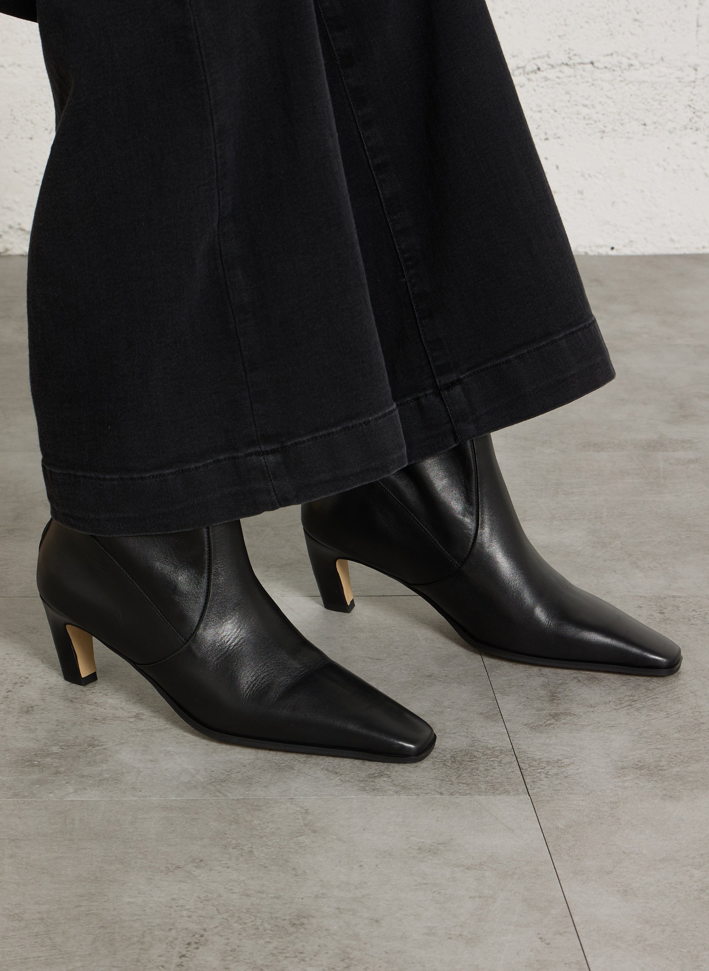 Lederstiefeletten MAISON TOUFET Schwarz