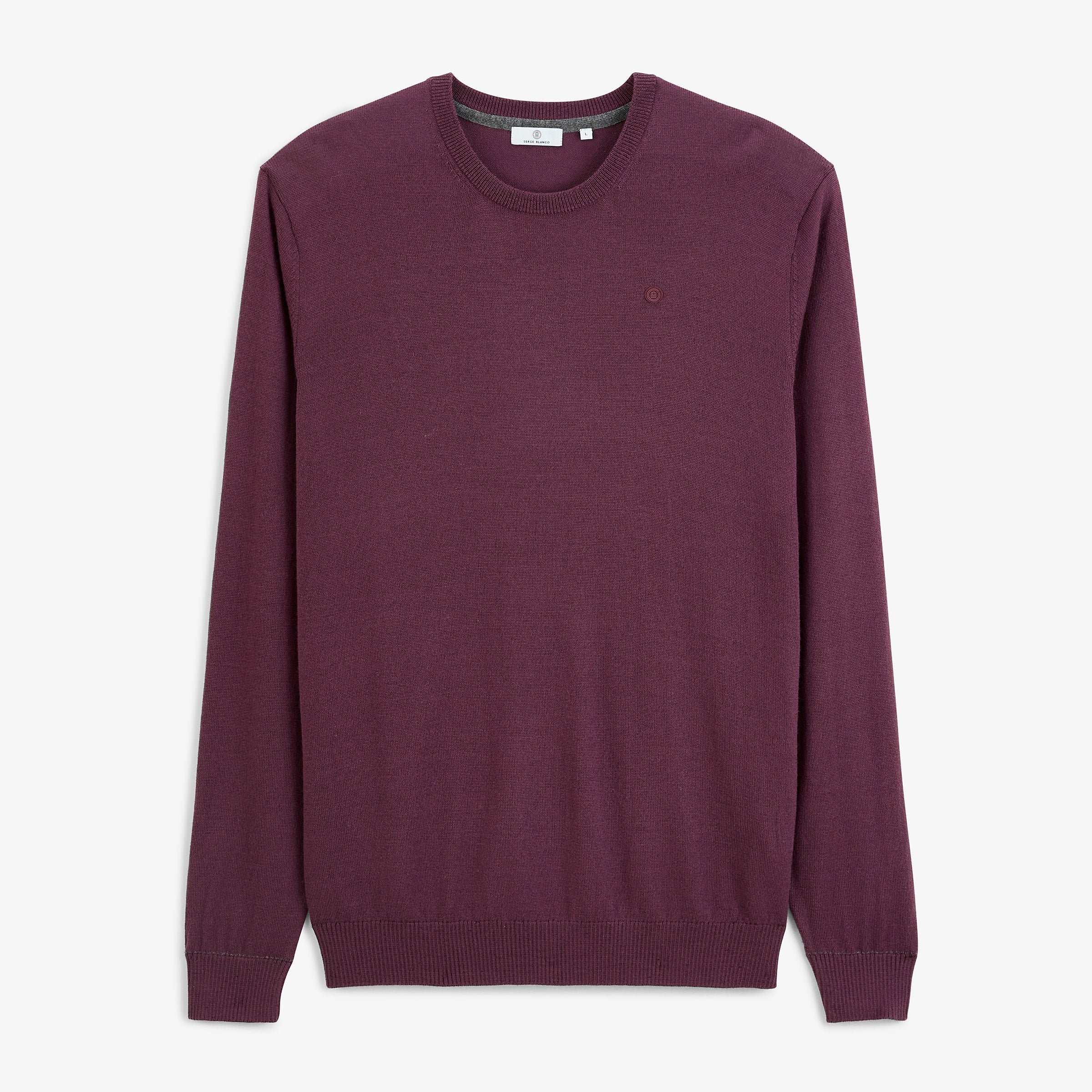 Essential MAO crew-neck sweater in wine red SERGE BLANCO Red