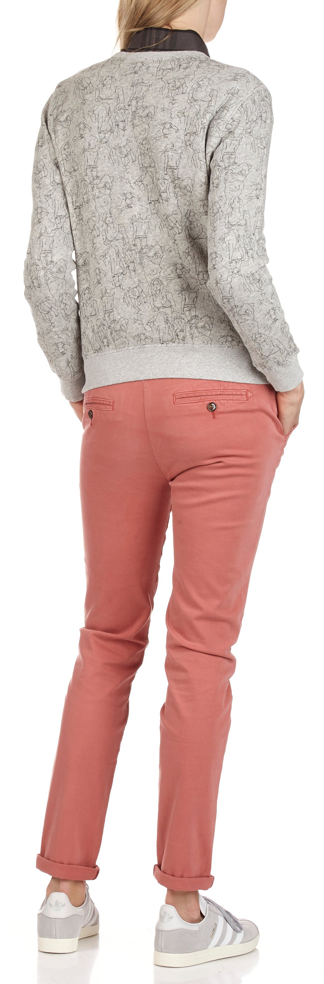 Love printed round-neck fleece sweatshirt SWILDENS Grey