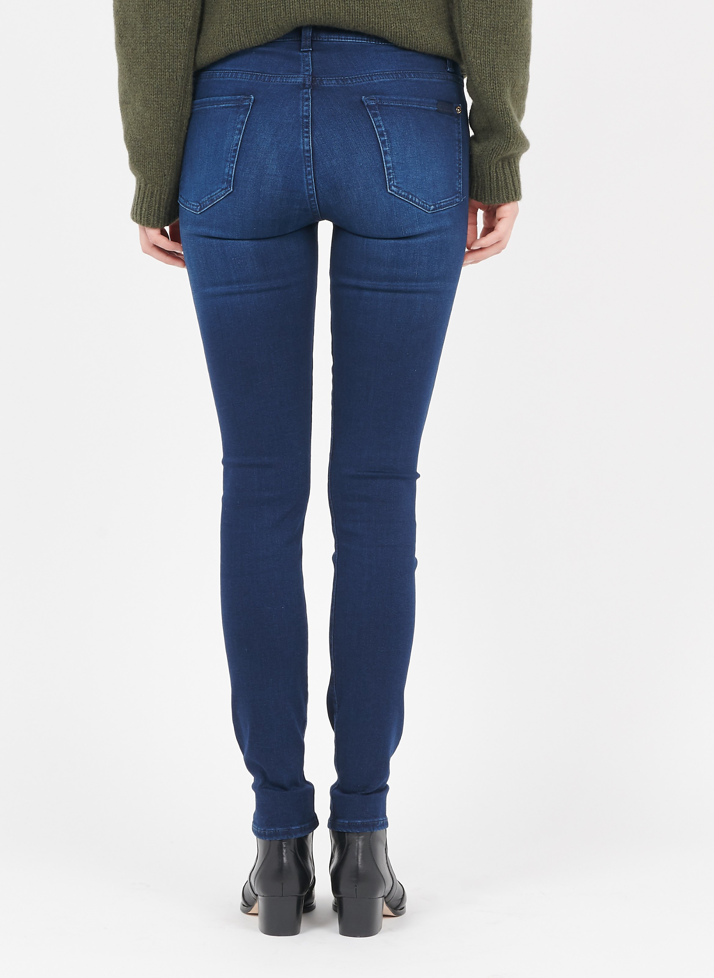 Skinny jeans met hoge taille 7 FOR ALL MANKIND Blauw
