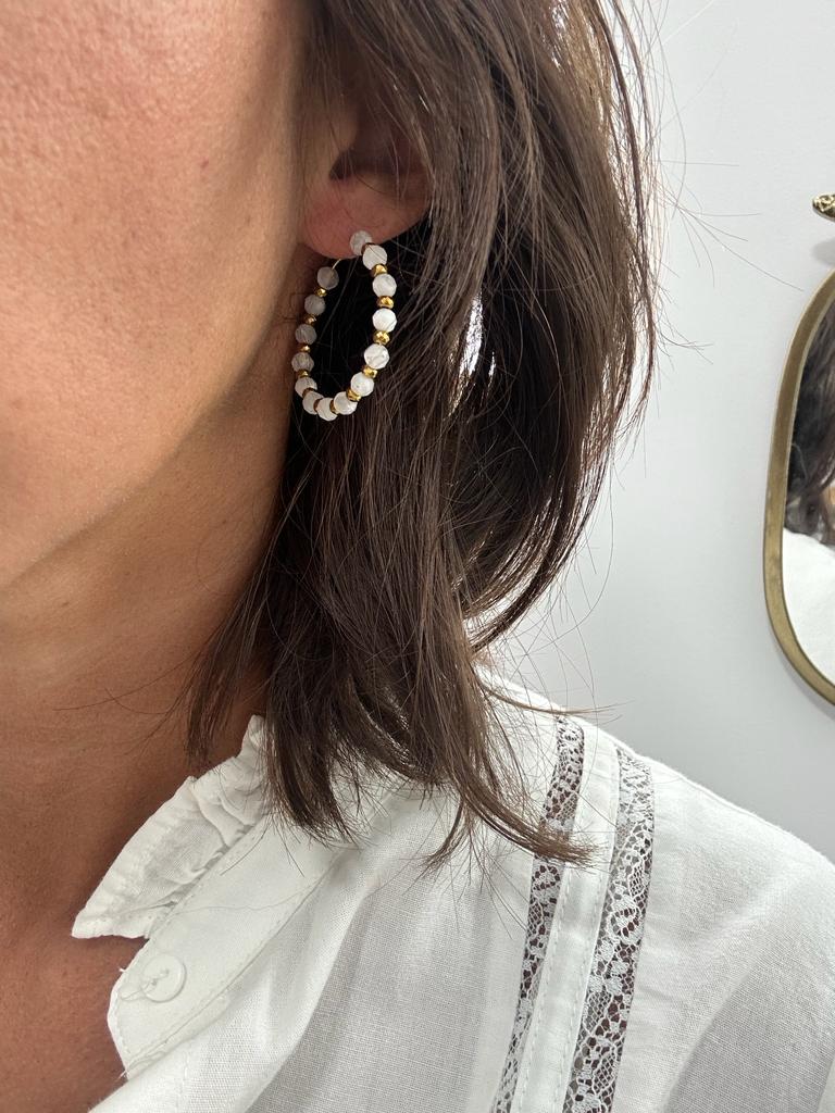 Moonstone earrings GINANDGER Blue