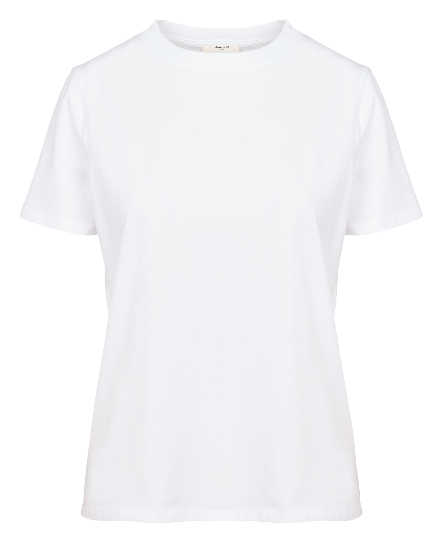 Straight cotton-blend round-neck T-shirt MAISON 123 White