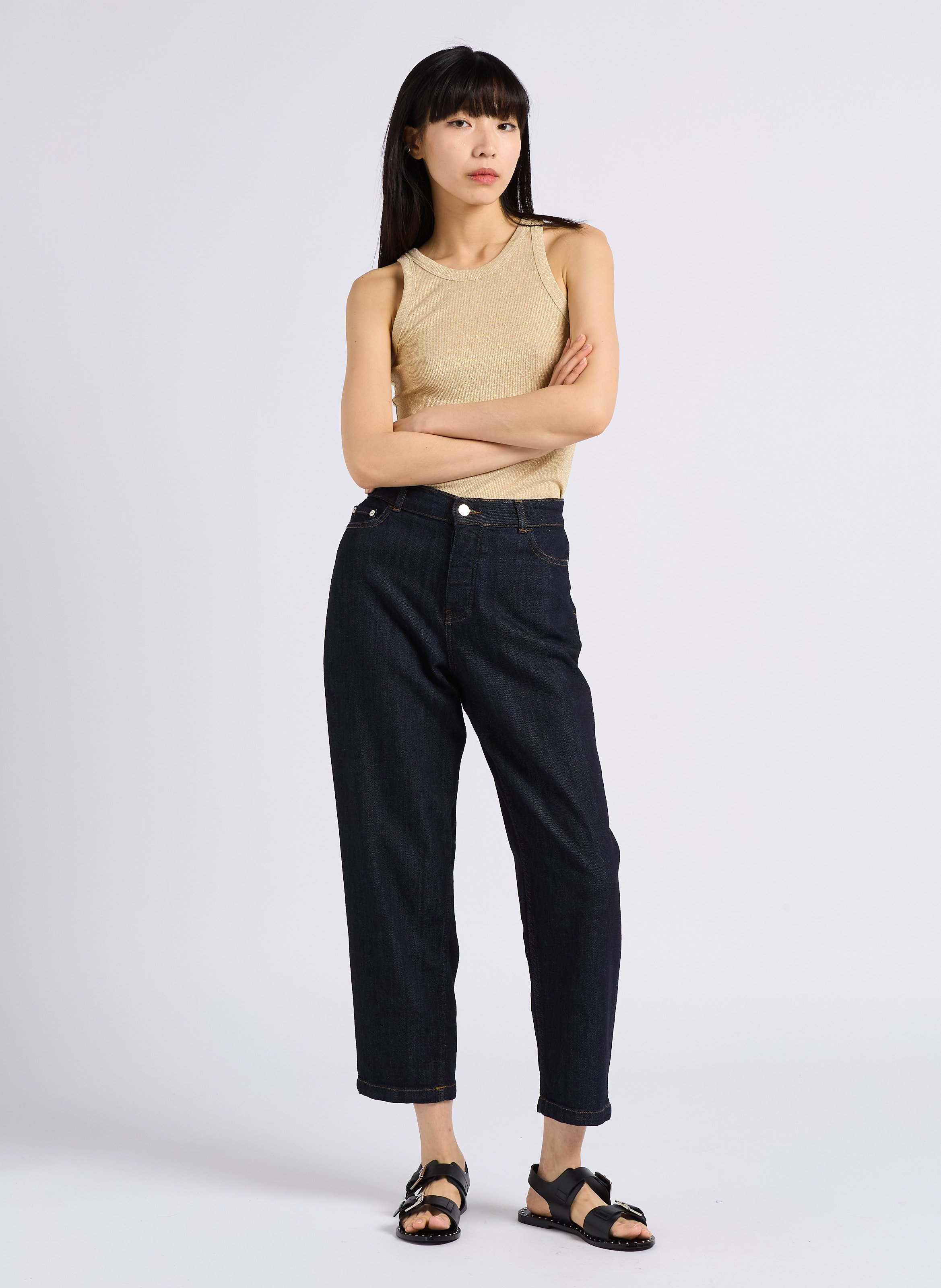 Jean droit en coton  HUMILITY Bleu