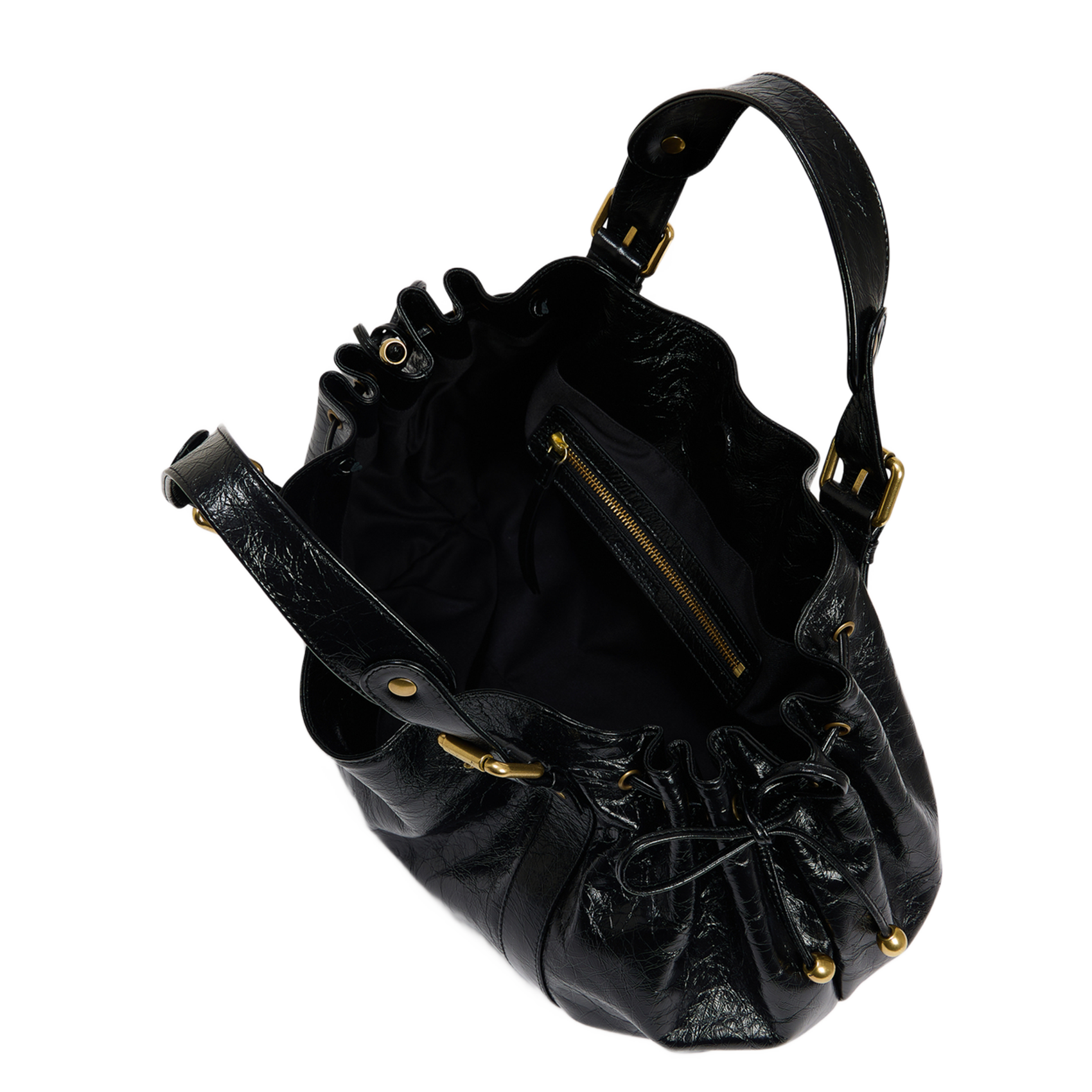 A-line leather skirt GERARD DAREL Black